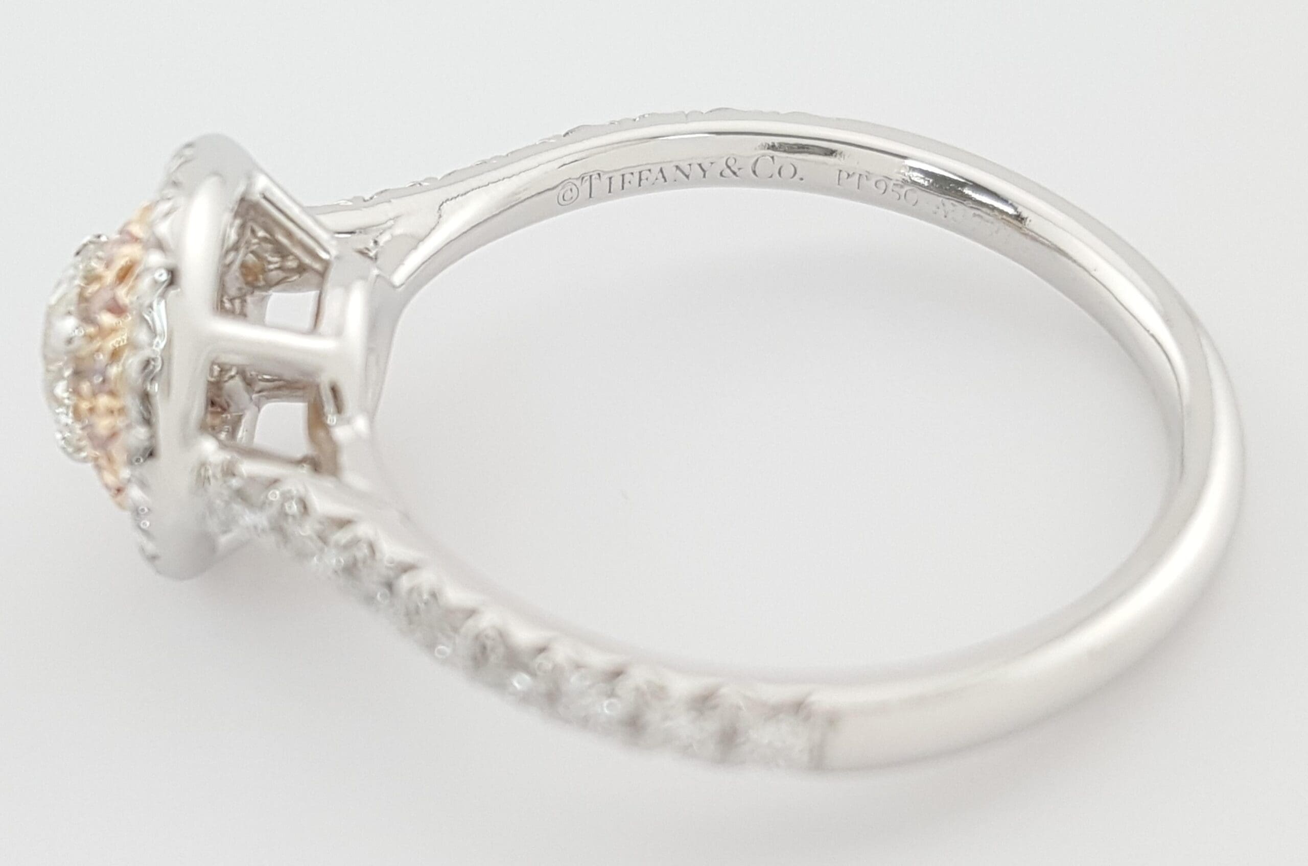 Tiffany & Co. Soleste Round Diamond Double Halo Engagement Ring 0.64 ct Rt $8.6K