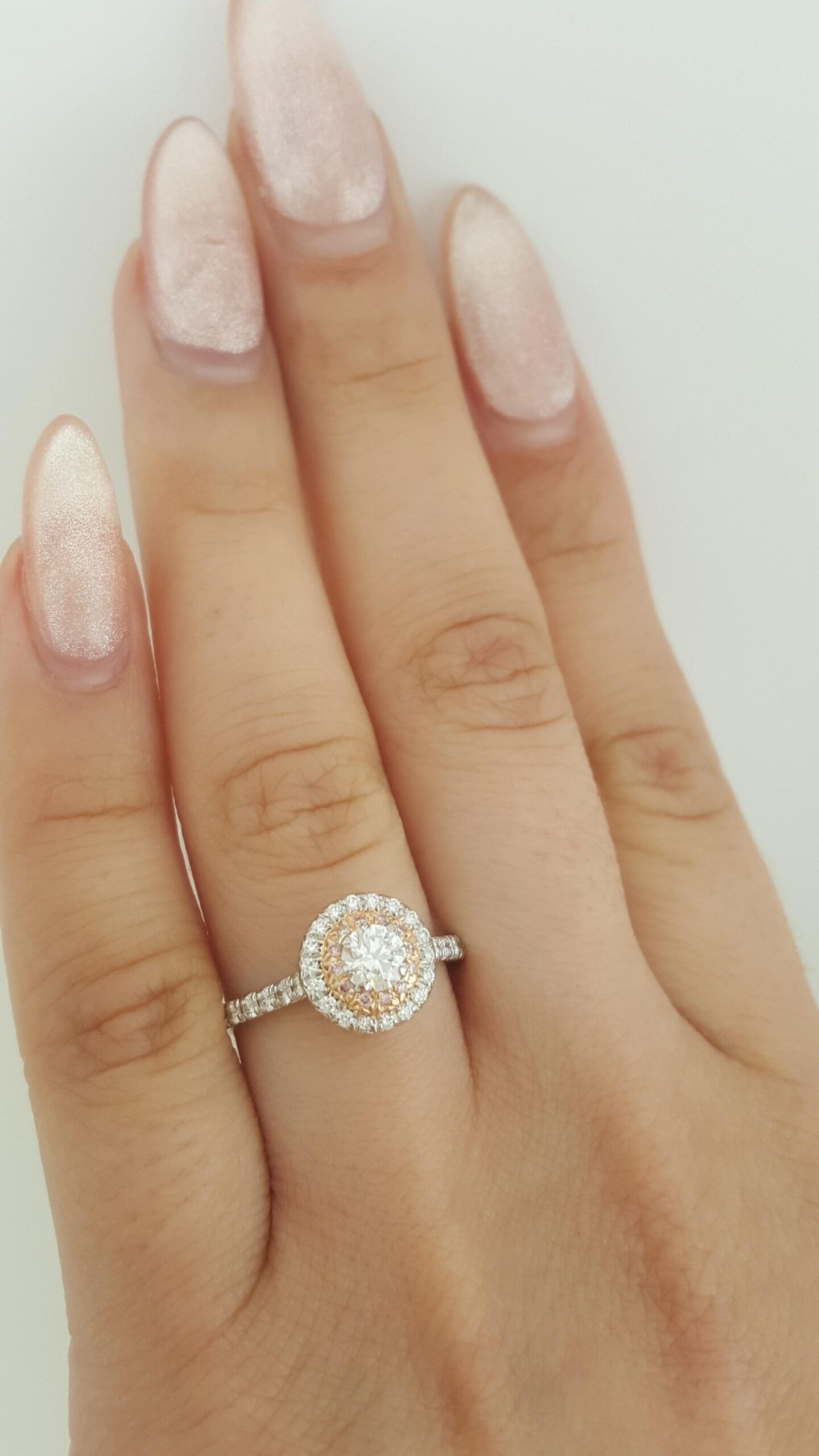 Tiffany & Co. Soleste Round Diamond Double Halo Engagement Ring 0.64 ct Rt $8.6K