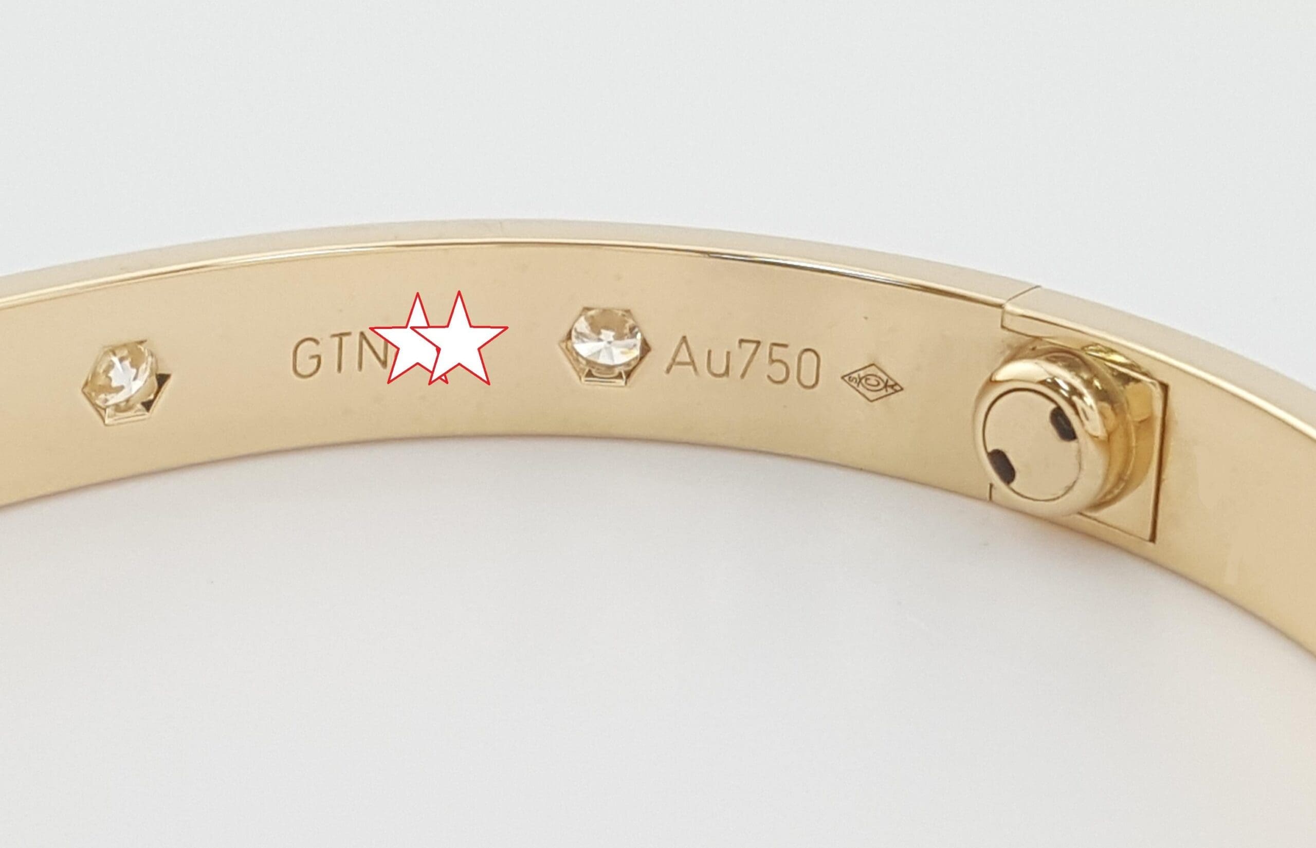 Cartier LOVE 18K Yellow Gold 10 Diamonds 0.96 ct Bracelet SZ 17 Rtl $19,200