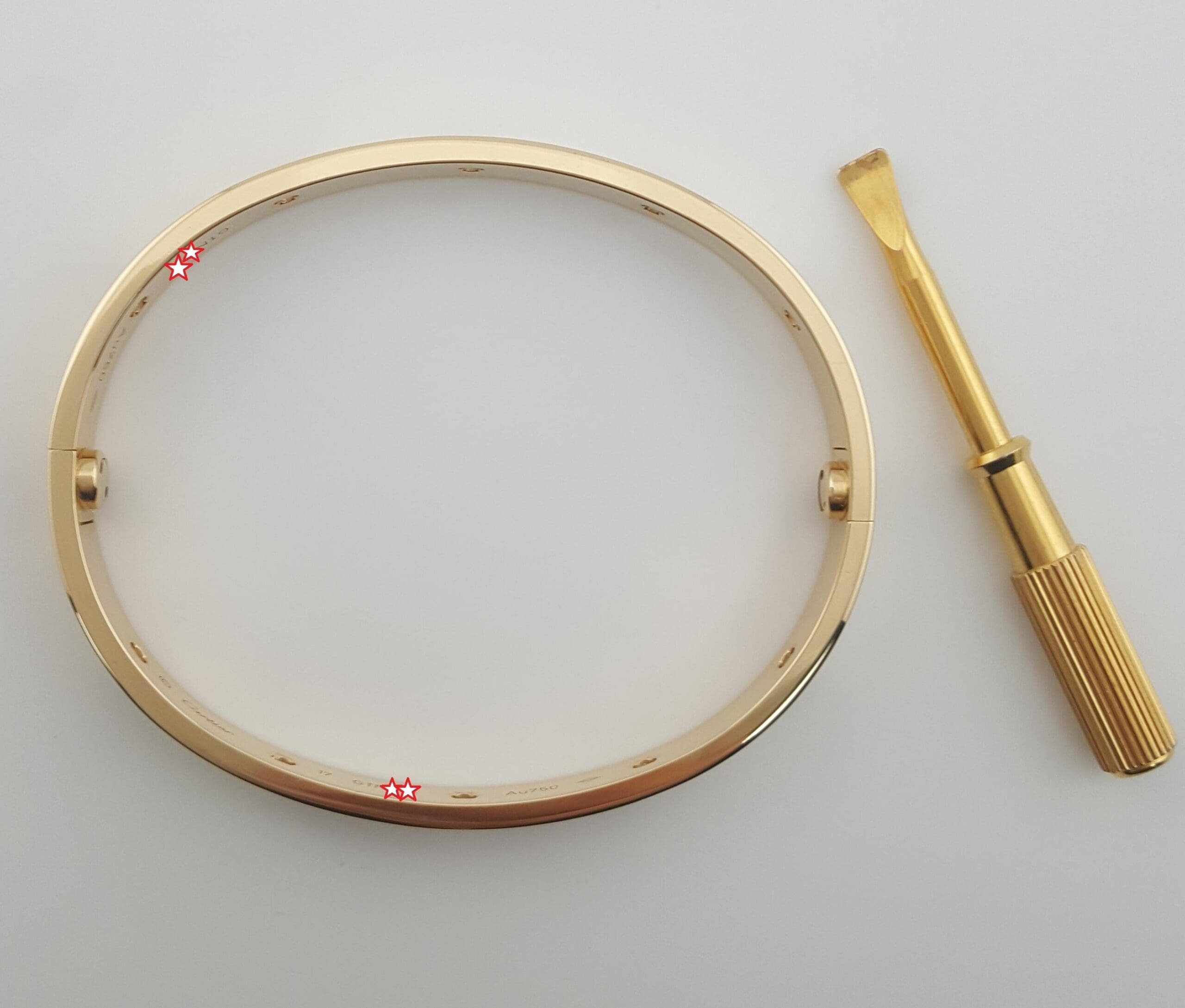 Cartier LOVE 18K Yellow Gold 10 Diamonds 0.96 ct Bracelet SZ 17 Rtl $19,200