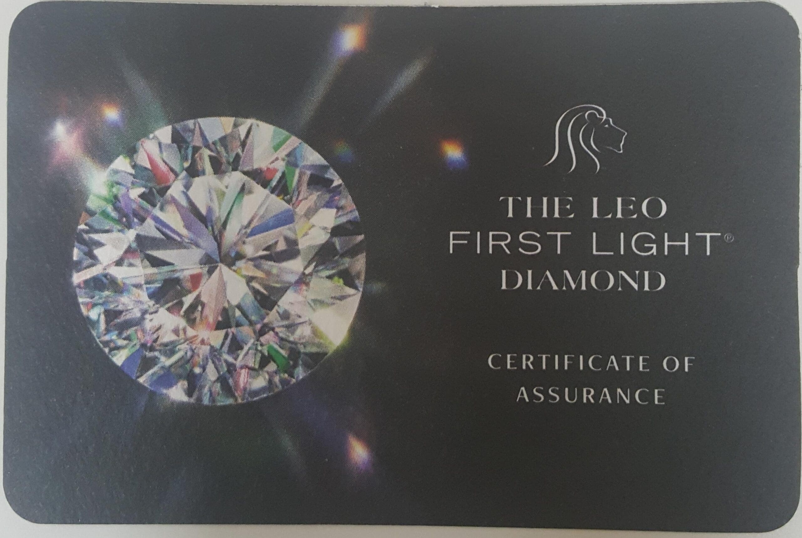 The Leo First Light Round Diamond Halo Engagement Ring 0.88 ct 14K W Gold $4,600