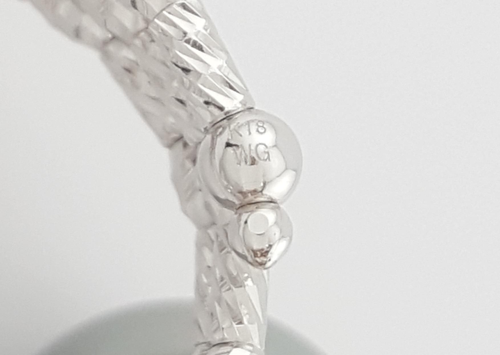 Tahitian Black Pearl 18k White Gold Flexible Ring 11.3 mm Pearl 3.2 Grams