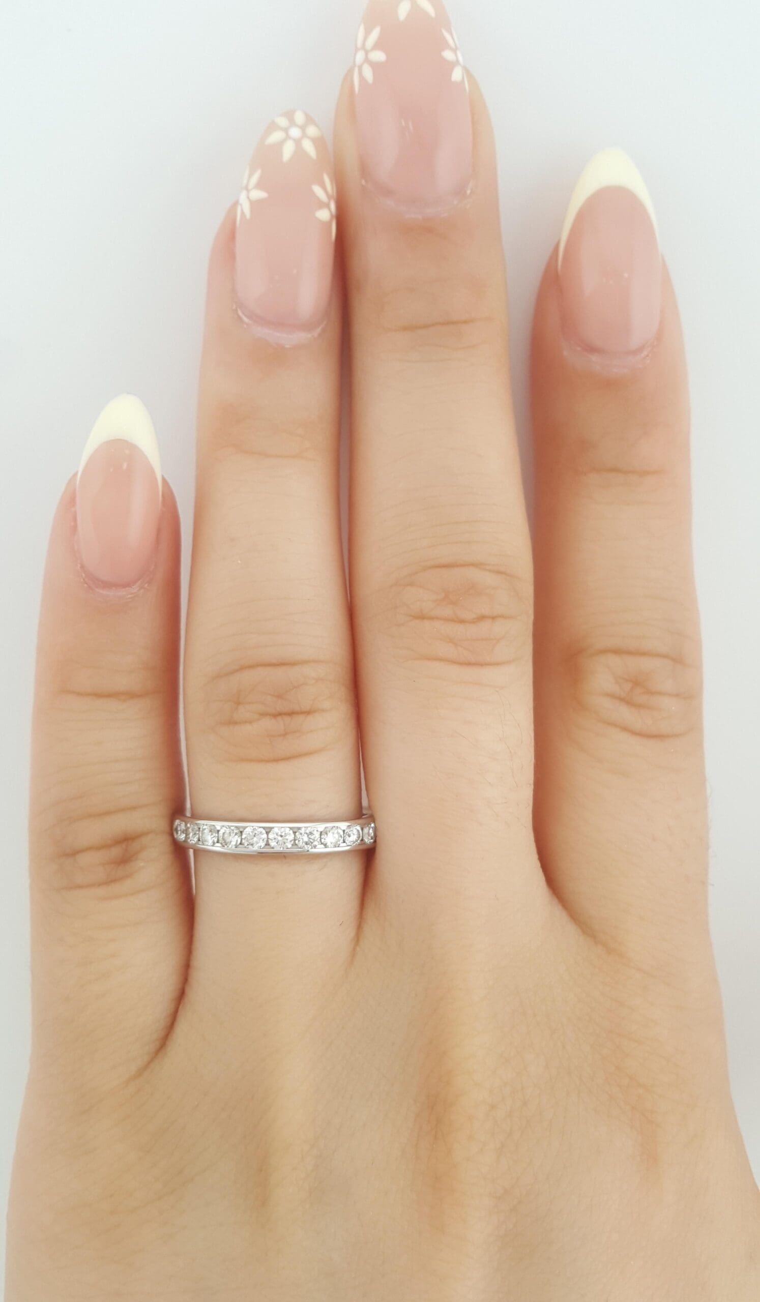 Benchmark Round Diamond Half Circle Channel Wedding Band Ring 14k Gold 0.48 ct