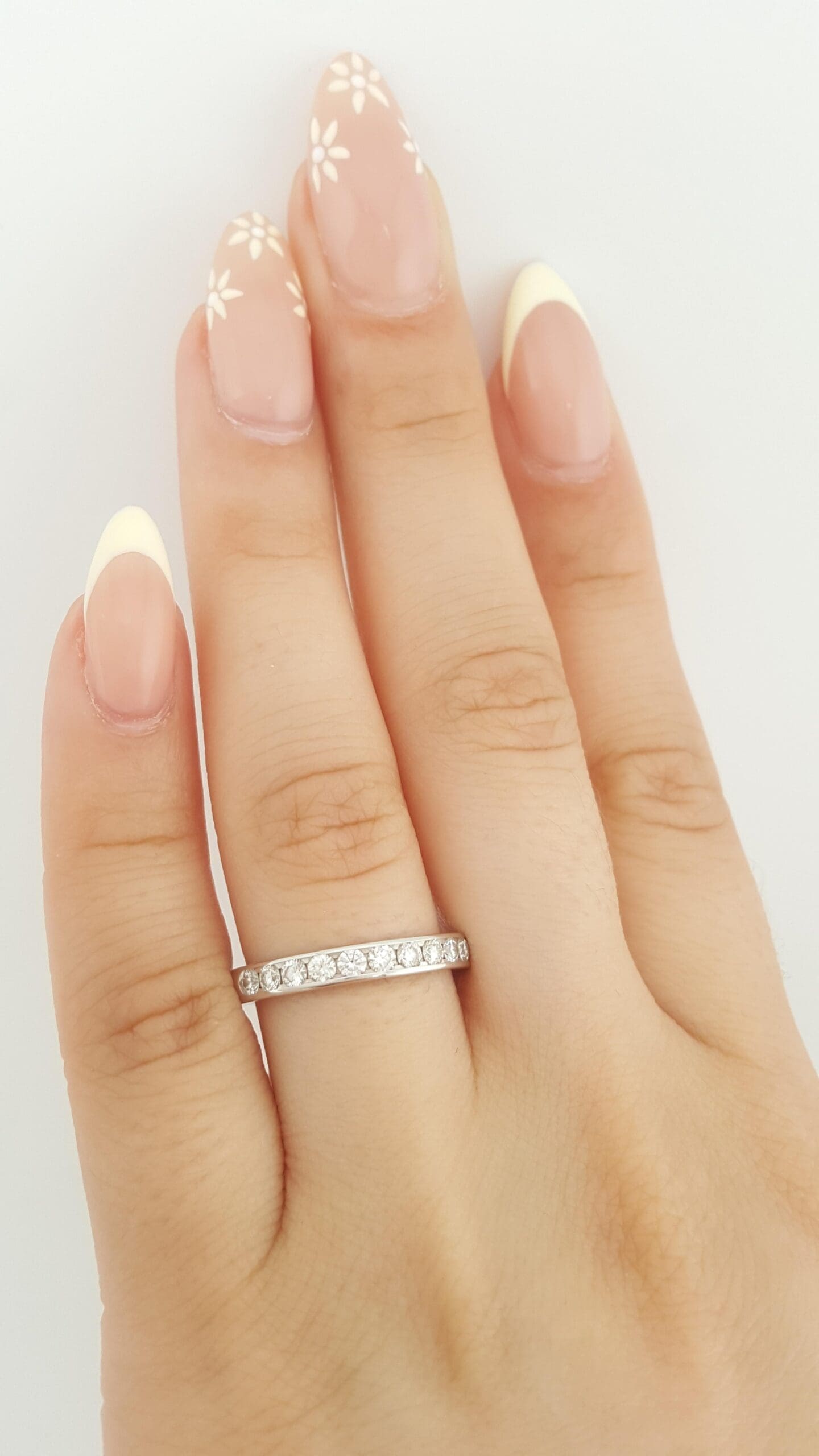 Benchmark Round Diamond Half Circle Channel Wedding Band Ring 14k Gold 0.48 ct