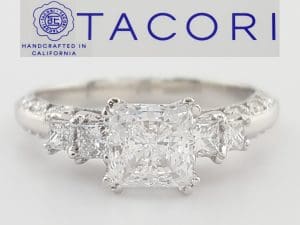 Tacori Diamond 67202A Semi-Mount Engagement Ring 0.35 ct Platinum Retail $4,840