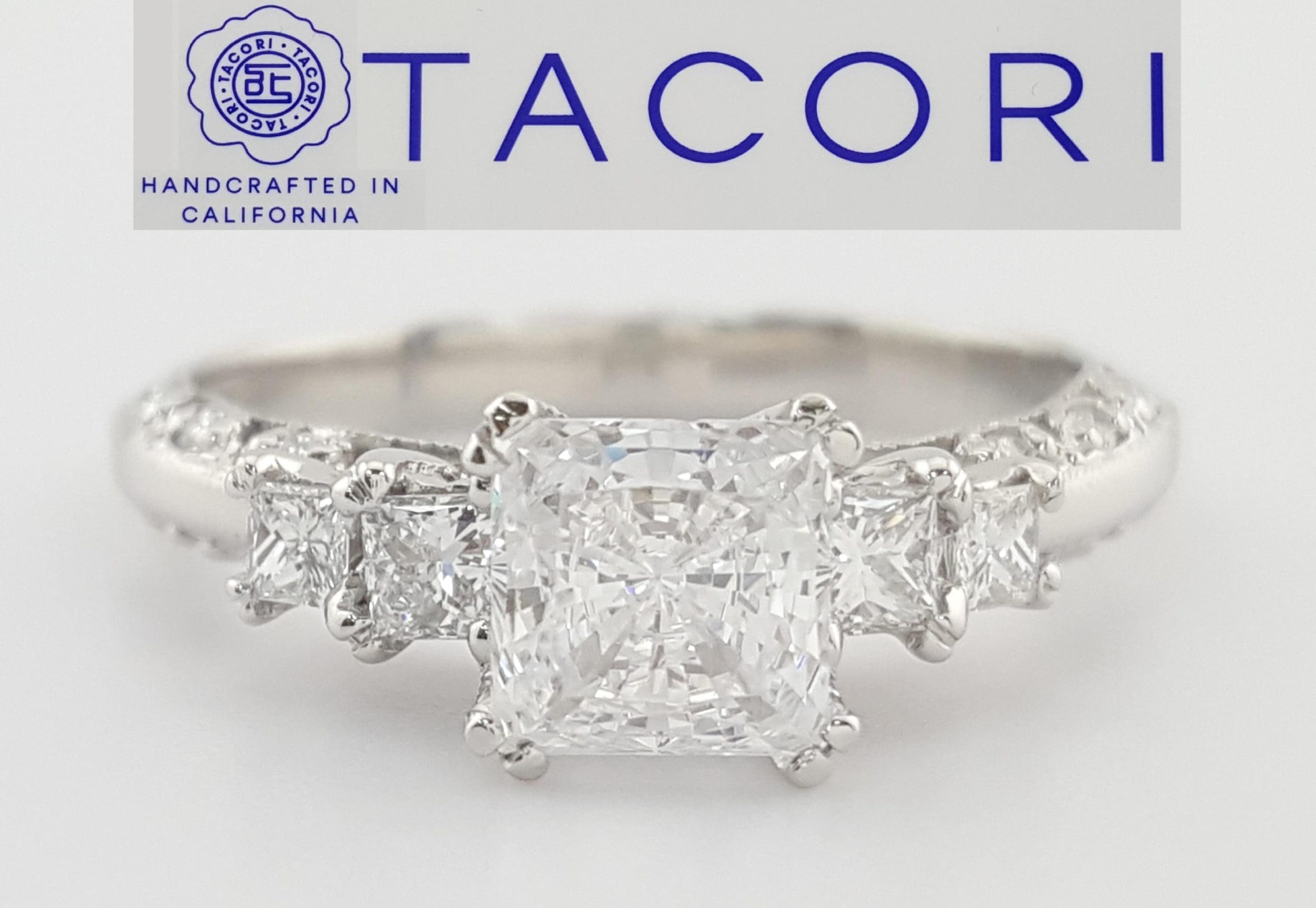 Tacori Diamond 67202A Semi-Mount Engagement Ring 0.35 ct Platinum Retail $4,840