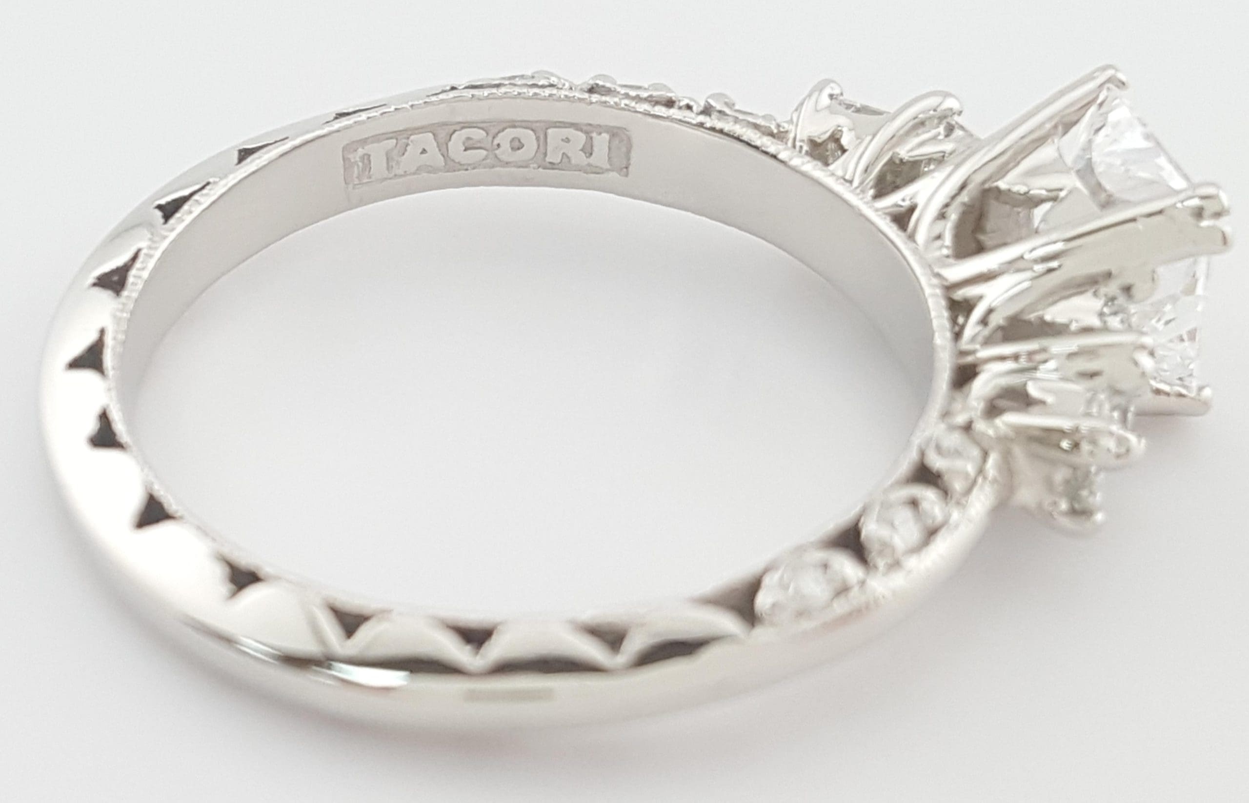 Tacori Diamond 67202A Semi-Mount Engagement Ring 0.35 ct Platinum Retail $4,840
