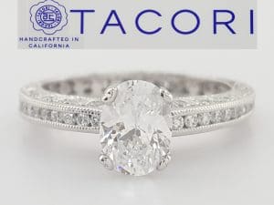 Tacori Diamond Semi-Mount Engagement Ring 0.72 ct Platinum Retail $6,540
