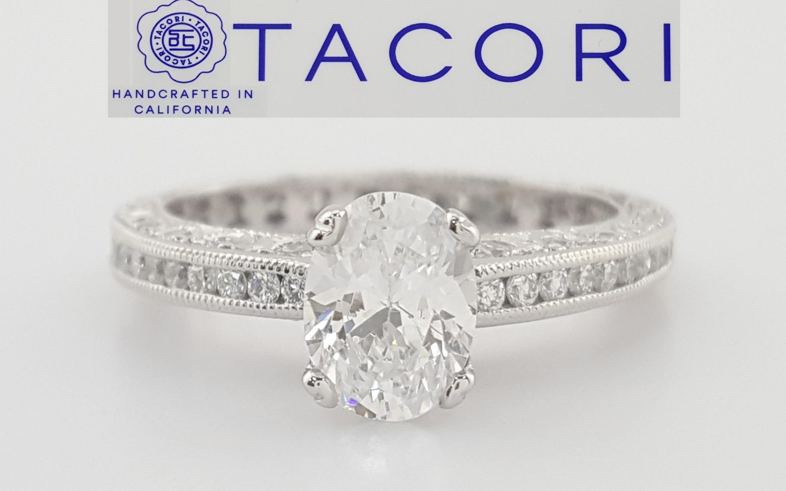 Tacori Diamond Semi-Mount Engagement Ring 0.72 ct Platinum Retail $6,540