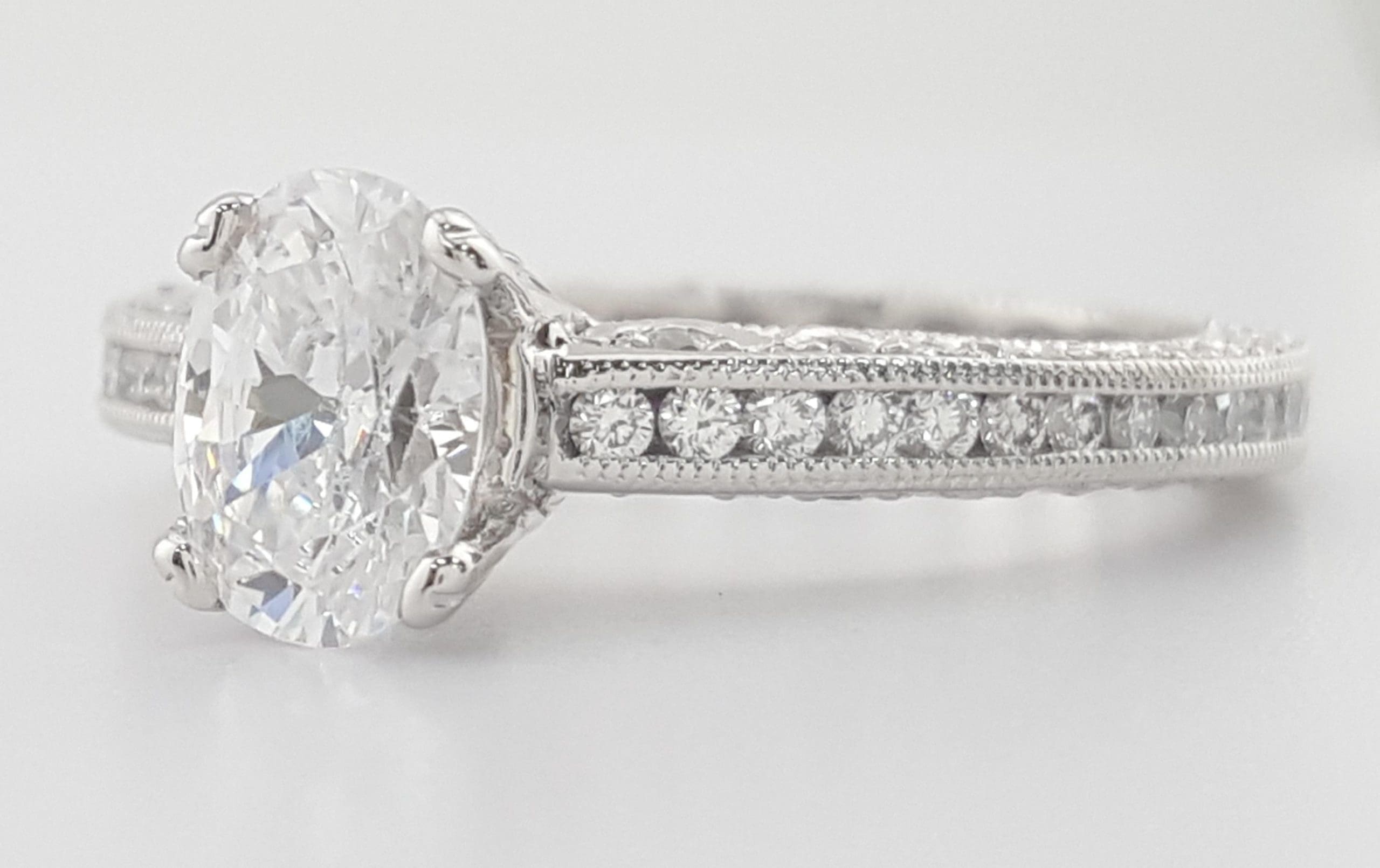 Tacori Diamond Semi-Mount Engagement Ring 0.72 ct Platinum Retail $6,540
