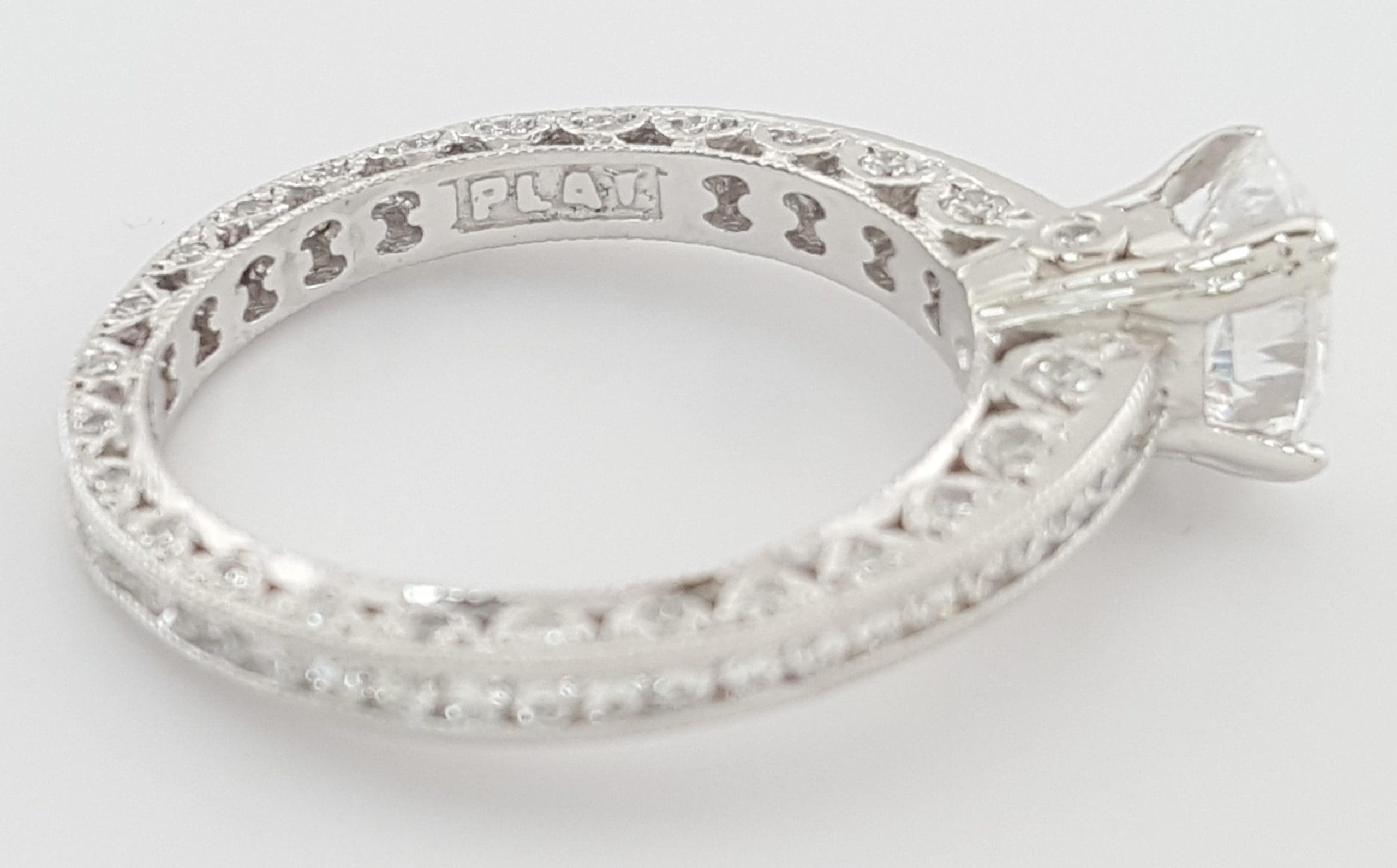 Tacori Diamond Semi-Mount Engagement Ring 0.72 ct Platinum Retail $6,540