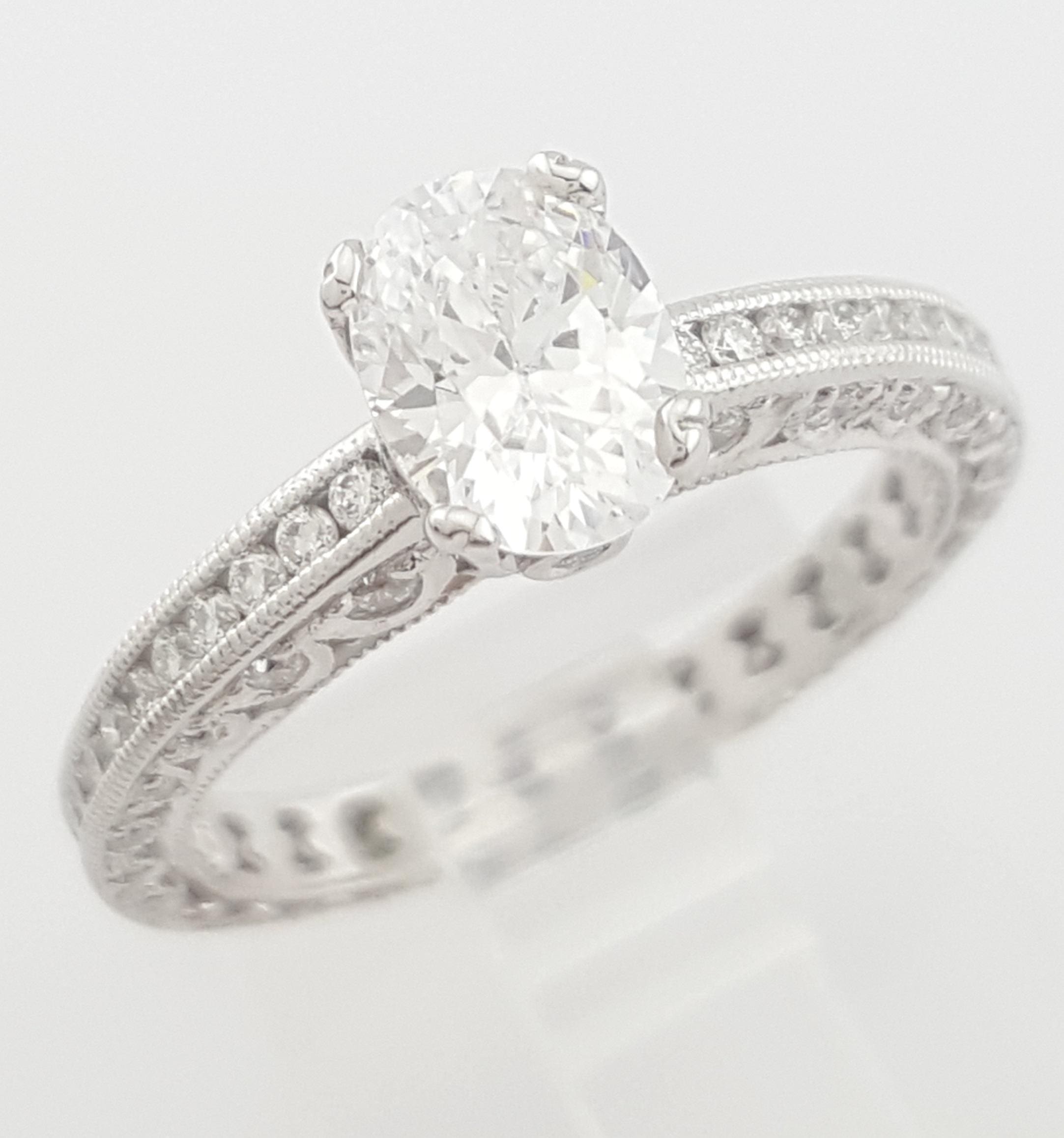 Tacori Diamond Semi-Mount Engagement Ring 0.72 ct Platinum Retail $6,540