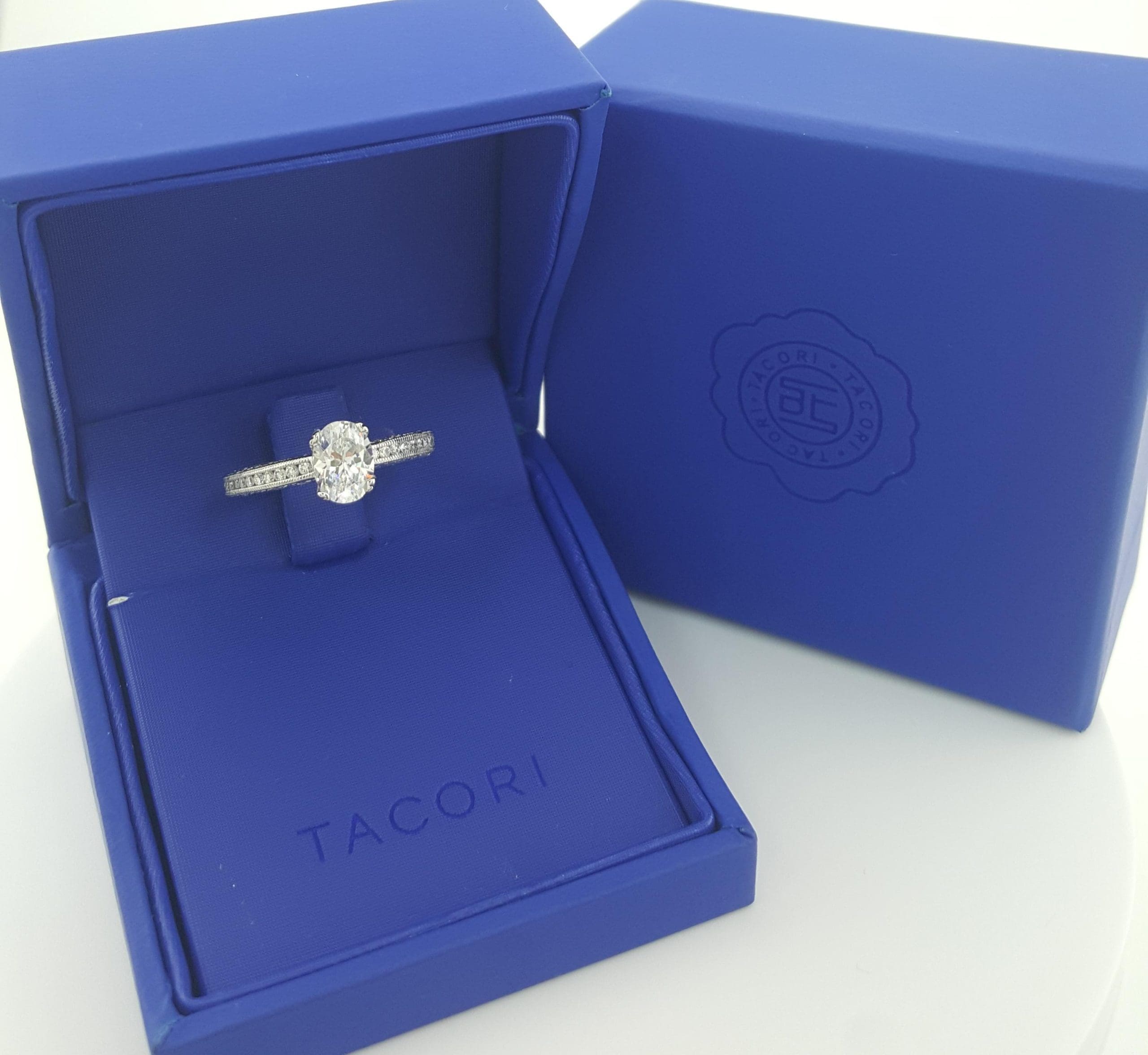 Tacori Diamond Semi-Mount Engagement Ring 0.72 ct Platinum Retail $6,540