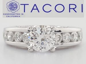 Tacori Diamond Semi-Mount Engagement Ring 1.17 ct 18k White Gold # 67280 $9,230