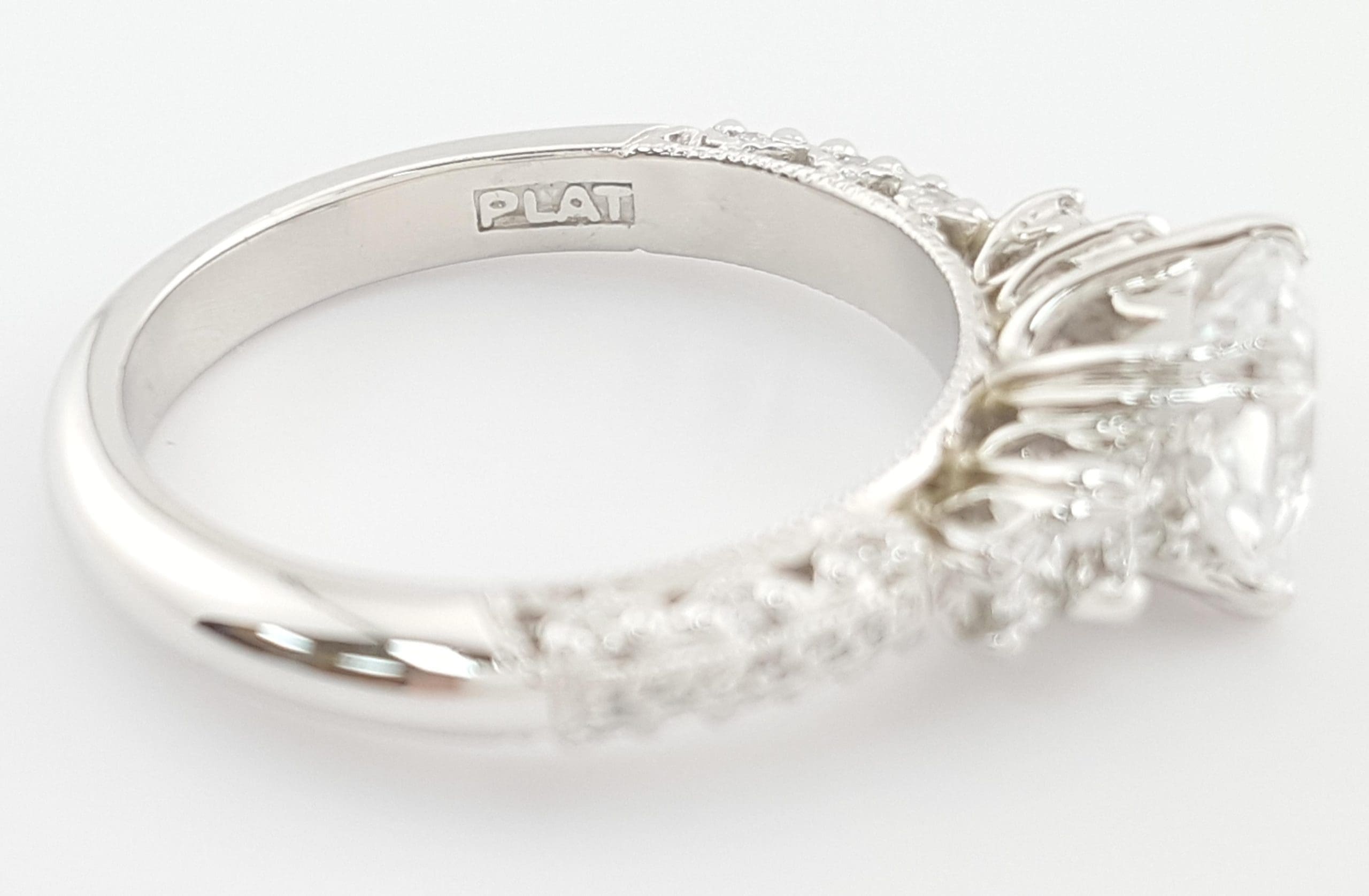 Tacori Princess Cut 0.41 ct Semi-Mount Platinum Engagement Ring Rtl $4,240