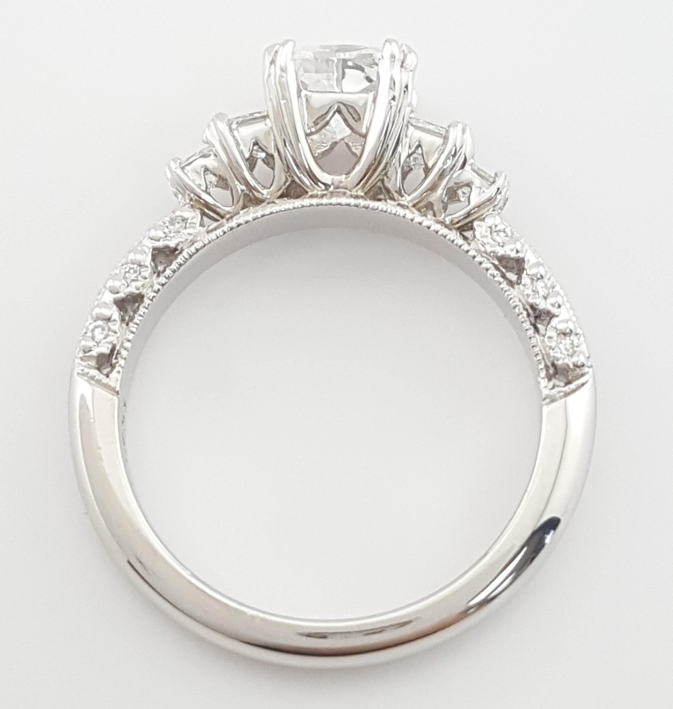 Tacori Princess Cut 0.41 ct Semi-Mount Platinum Engagement Ring Rtl $4,240