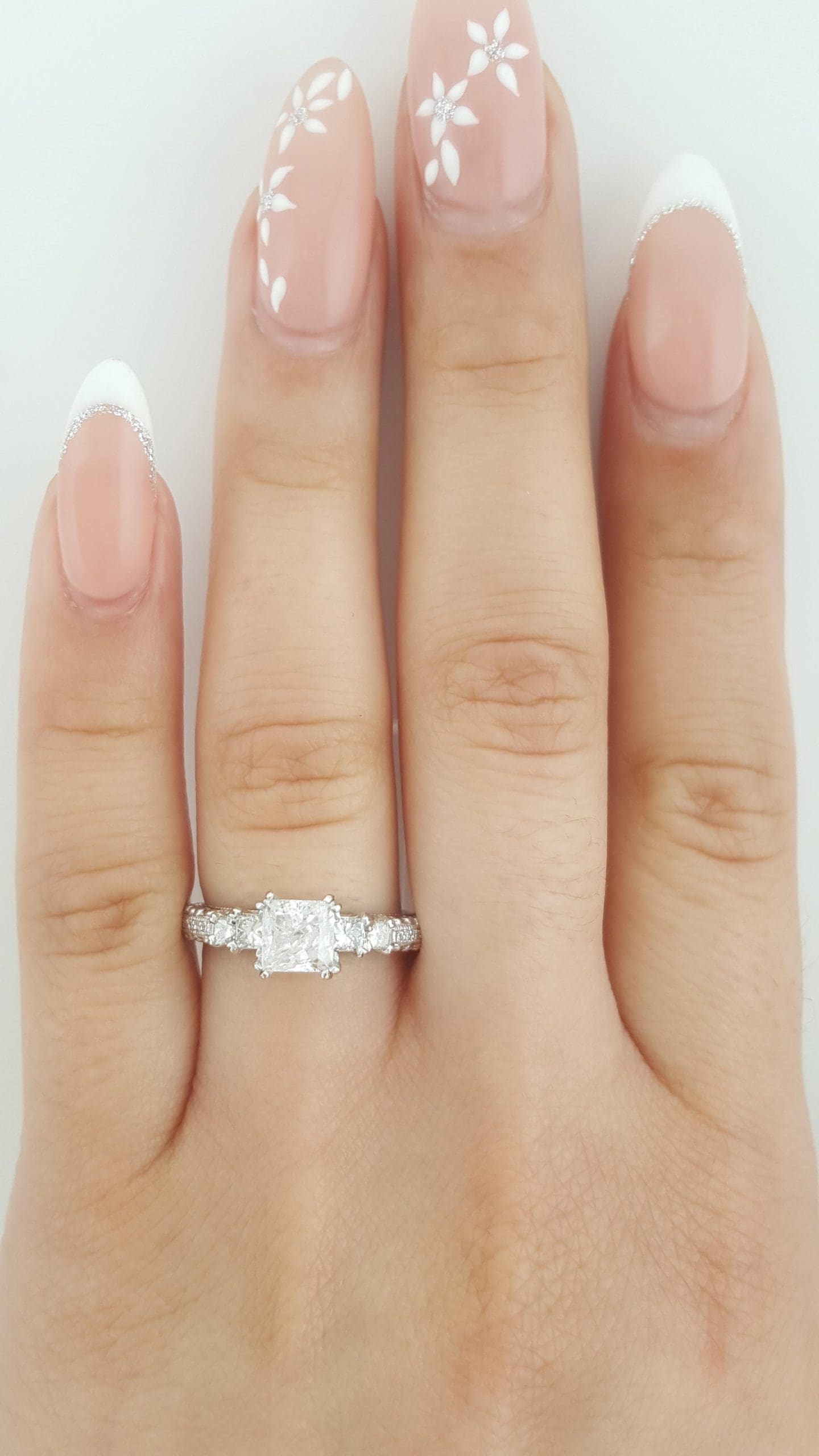 Tacori Princess Cut 0.41 ct Semi-Mount Platinum Engagement Ring Rtl $4,240