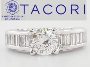 Tacori Diamond 67229 Semi-Mount Engagement Ring 1.3 ct 18k White Gold Rtl $8,760