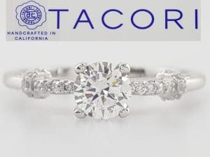 Tacori Semi-Mount Diamond Solitaire 67262 Engagement Ring 0.22ct Platinum $2,390