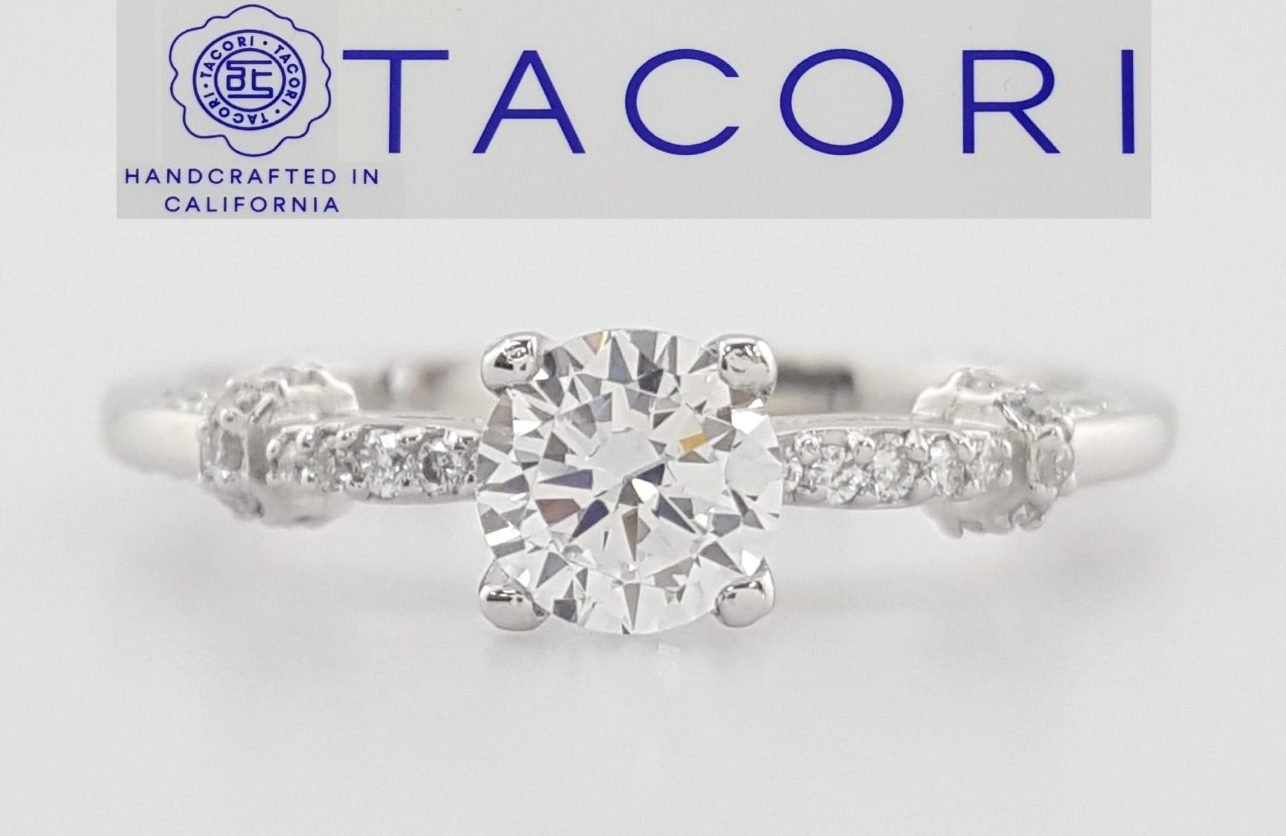 Tacori Semi-Mount Diamond Solitaire 67262 Engagement Ring 0.22ct Platinum $2,390