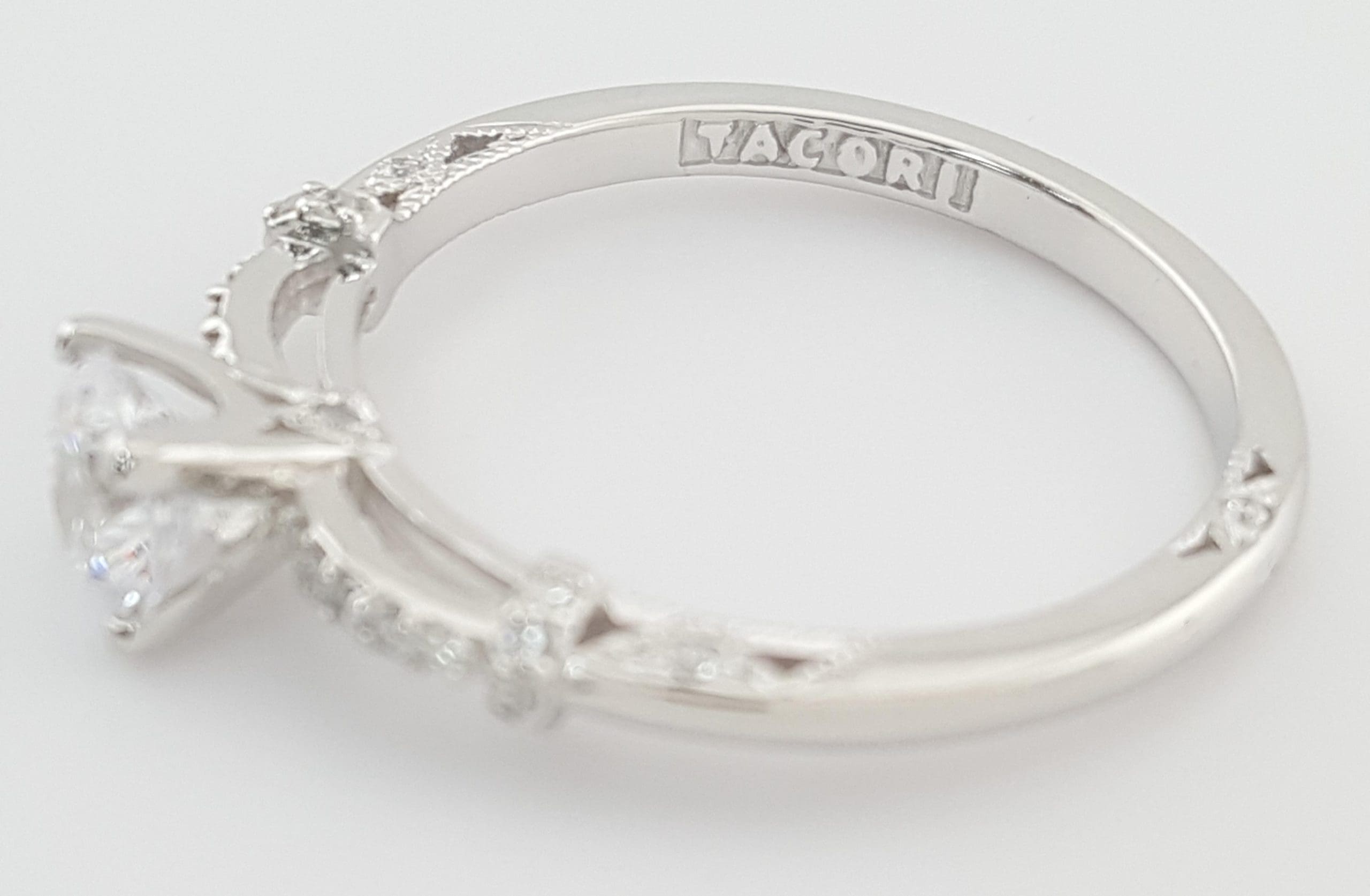 Tacori Semi-Mount Diamond Solitaire 67262 Engagement Ring 0.22ct Platinum $2,390