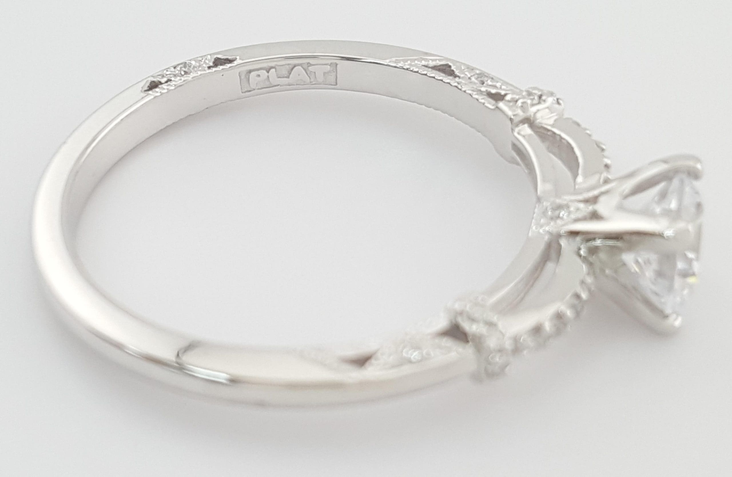 Tacori Semi-Mount Diamond Solitaire 67262 Engagement Ring 0.22ct Platinum $2,390