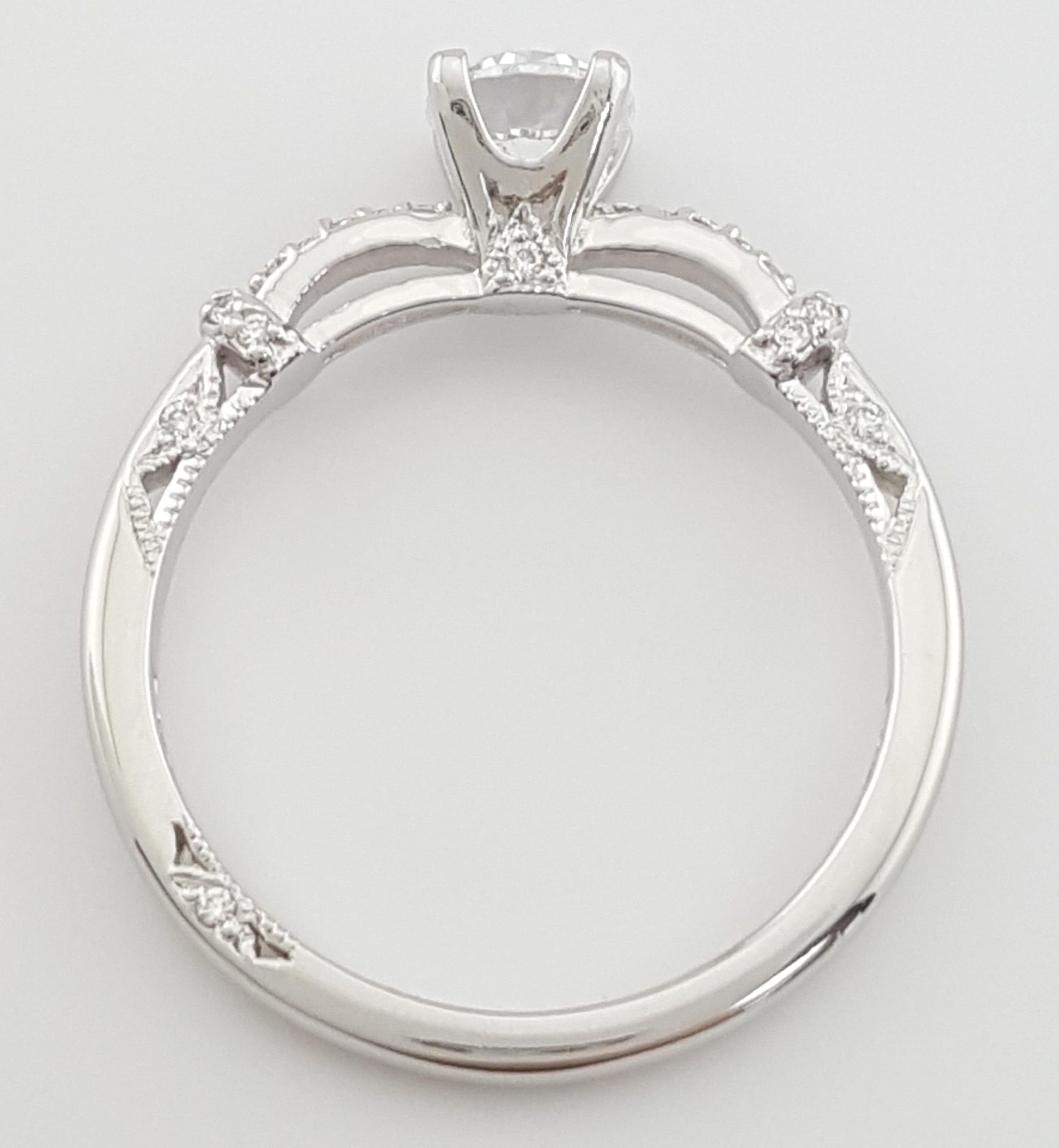 Tacori Semi-Mount Diamond Solitaire 67262 Engagement Ring 0.22ct Platinum $2,390