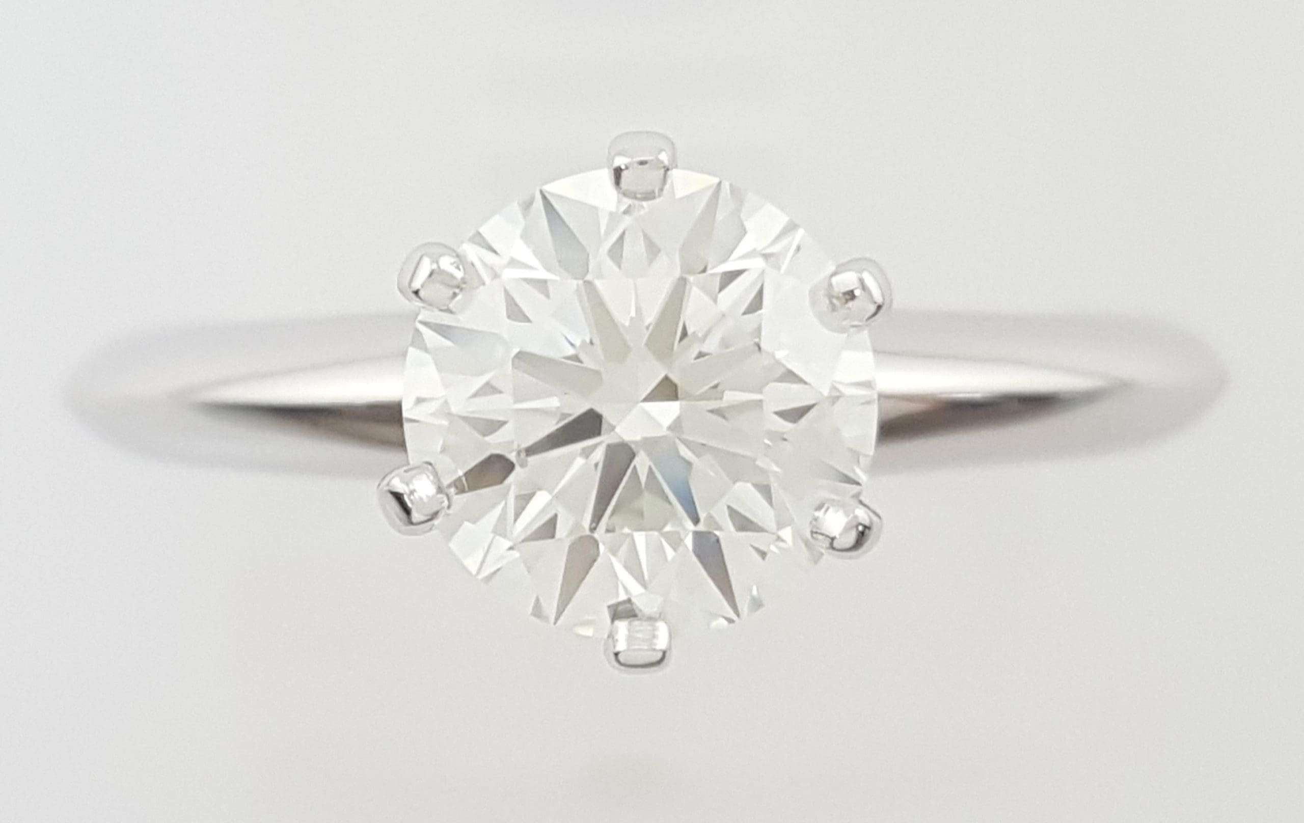 Tiffany & Co Round Diamond Solitaire Platinum Engagement Ring 1.21 ct Rtl $22.6K