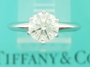 Tiffany & Co Round Diamond Solitaire Platinum Engagement Ring 1.21 ct Rtl $22.6K