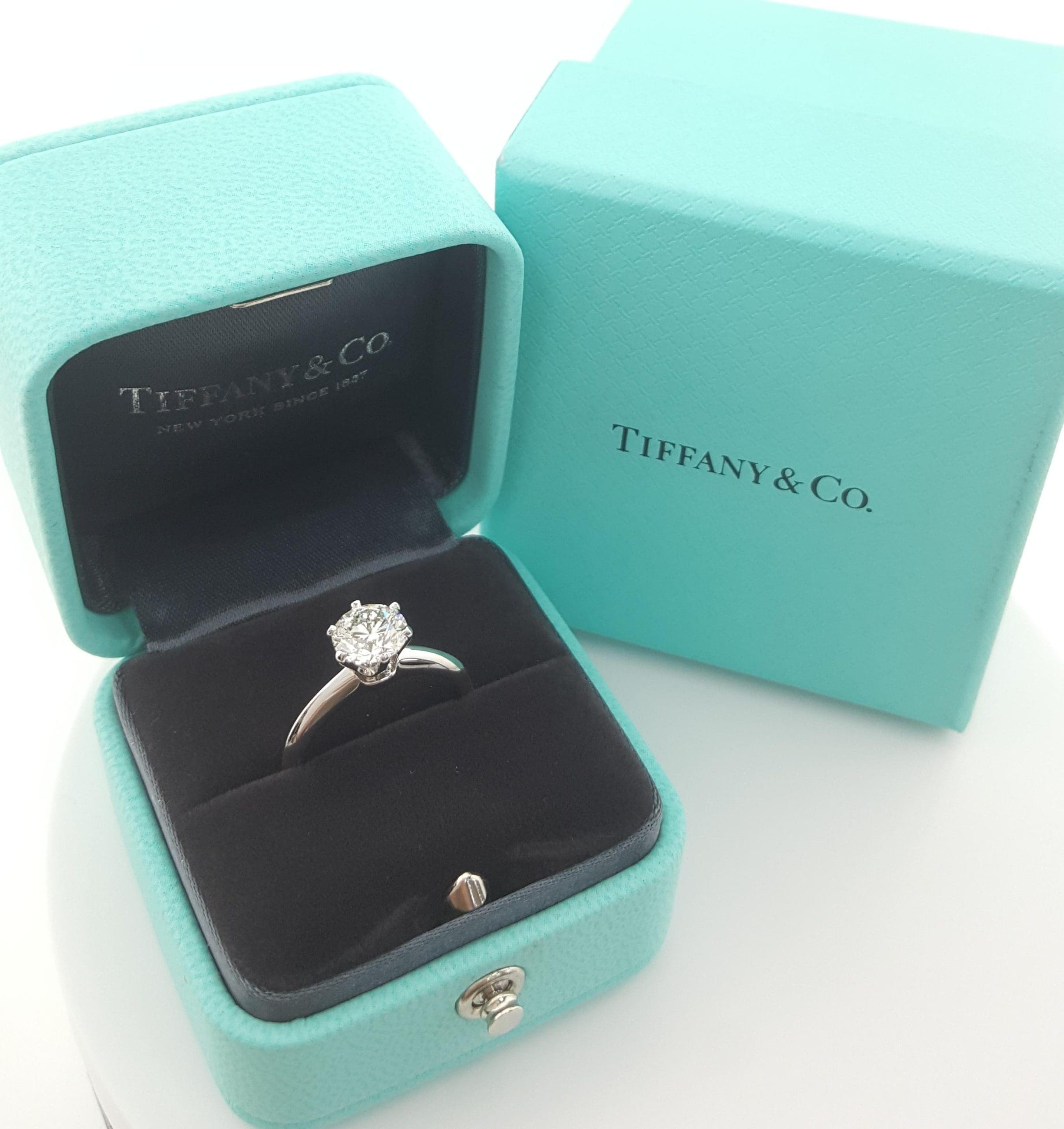 Tiffany & Co Round Diamond Solitaire Platinum Engagement Ring 1.21 ct Rtl $22.6K