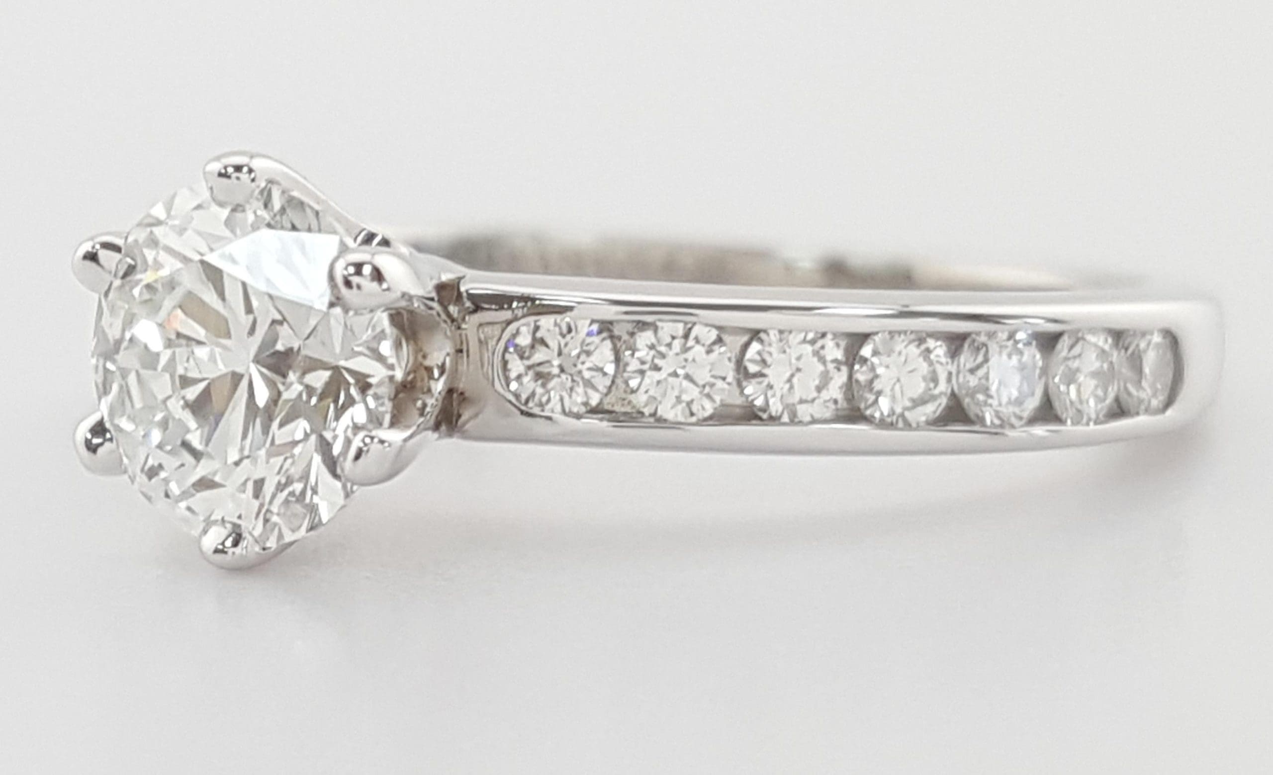 Tiffany & Co Round Diamond Channel Set Engagement Ring 0.85ct Platinum Rt $9,850