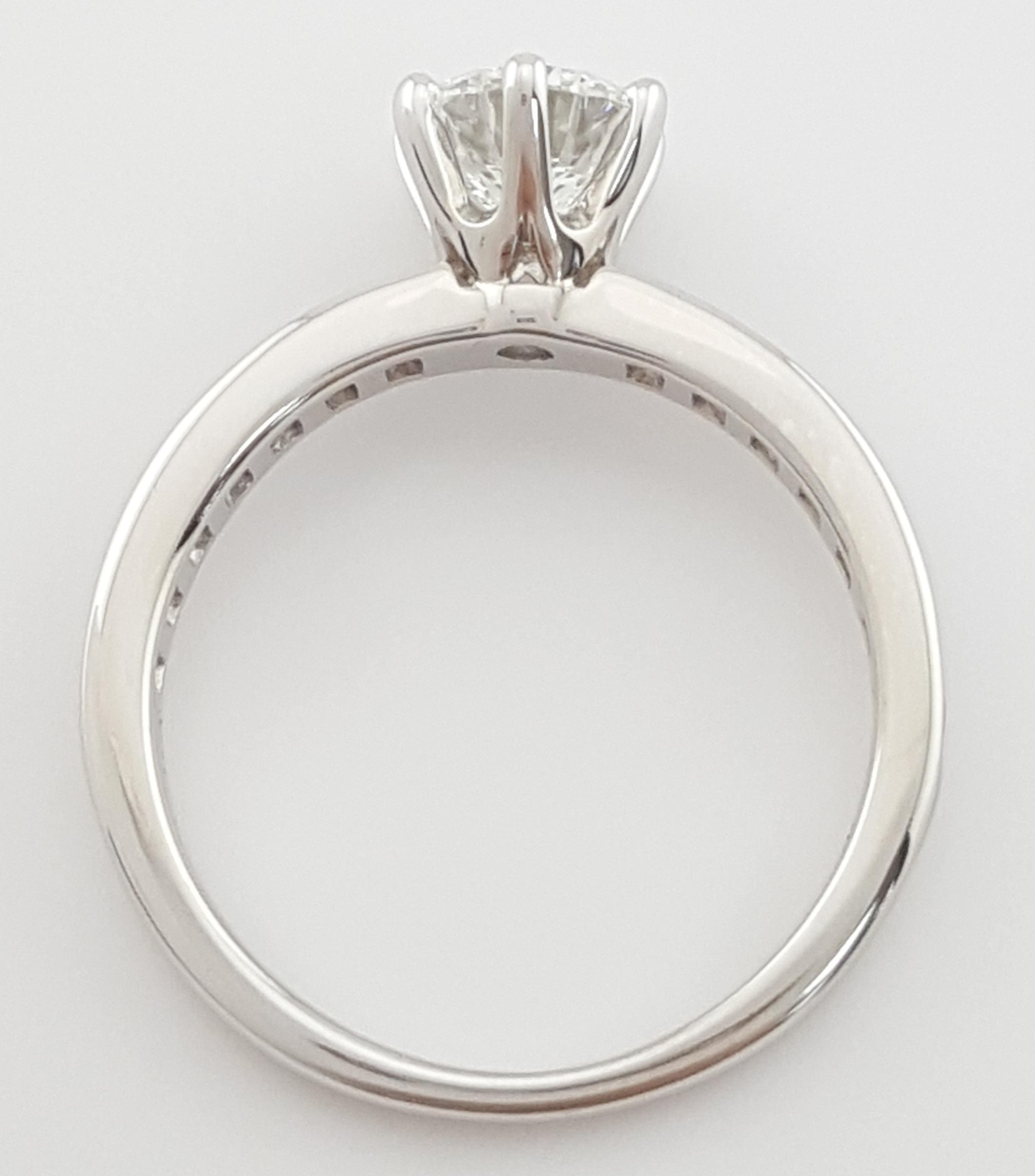 Tiffany & Co Round Diamond Channel Set Engagement Ring 0.85ct Platinum Rt $9,850