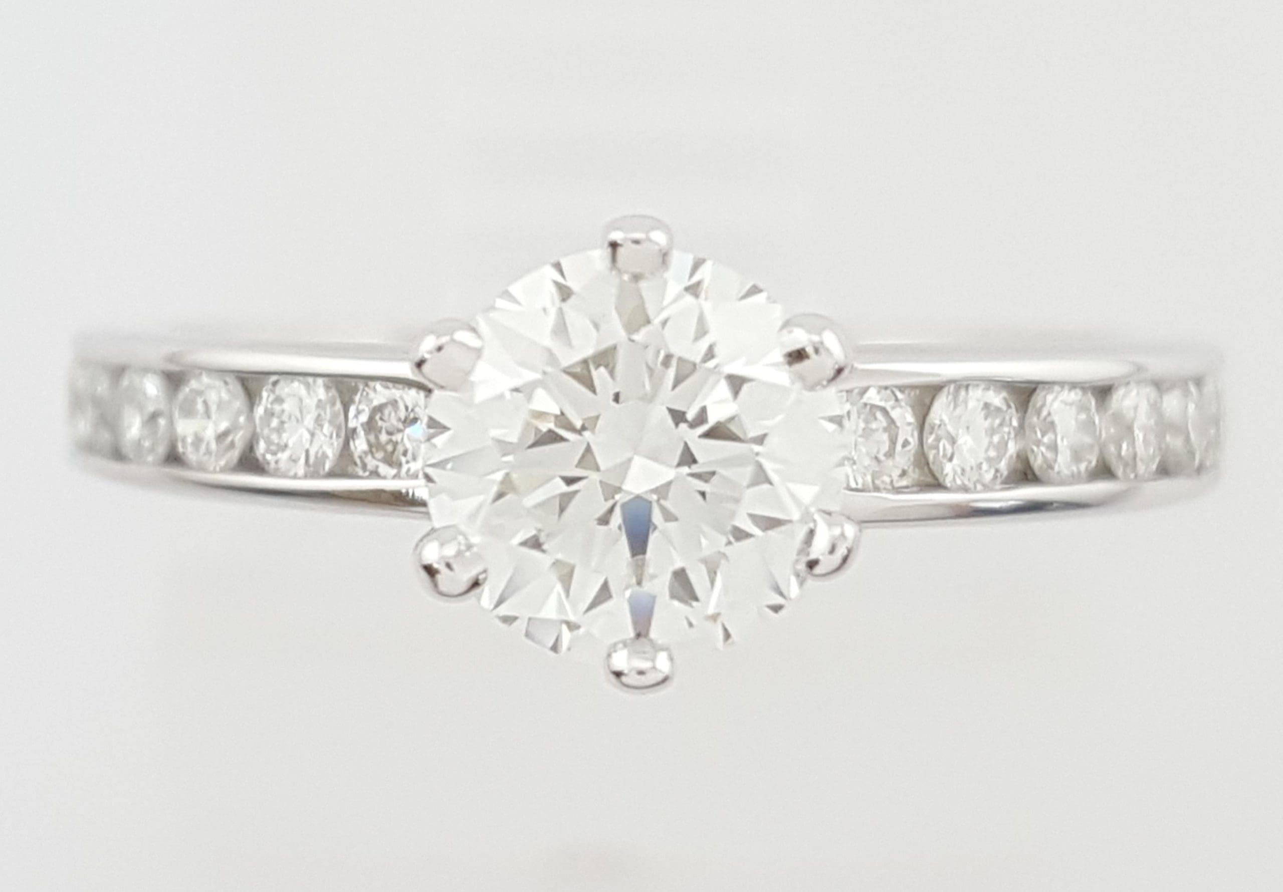 Tiffany & Co Round Diamond Channel Set Engagement Ring 0.85ct Platinum Rt $9,850