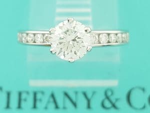 Tiffany & Co Round Diamond Channel Set Engagement Ring 0.85ct Platinum Rt $9,850