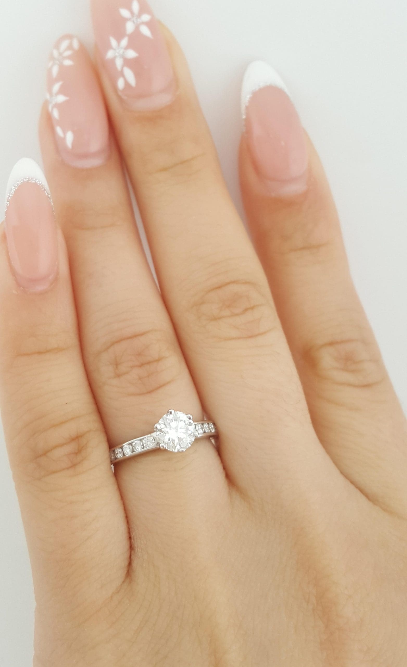 Tiffany & Co Round Diamond Channel Set Engagement Ring 0.85ct Platinum Rt $9,850