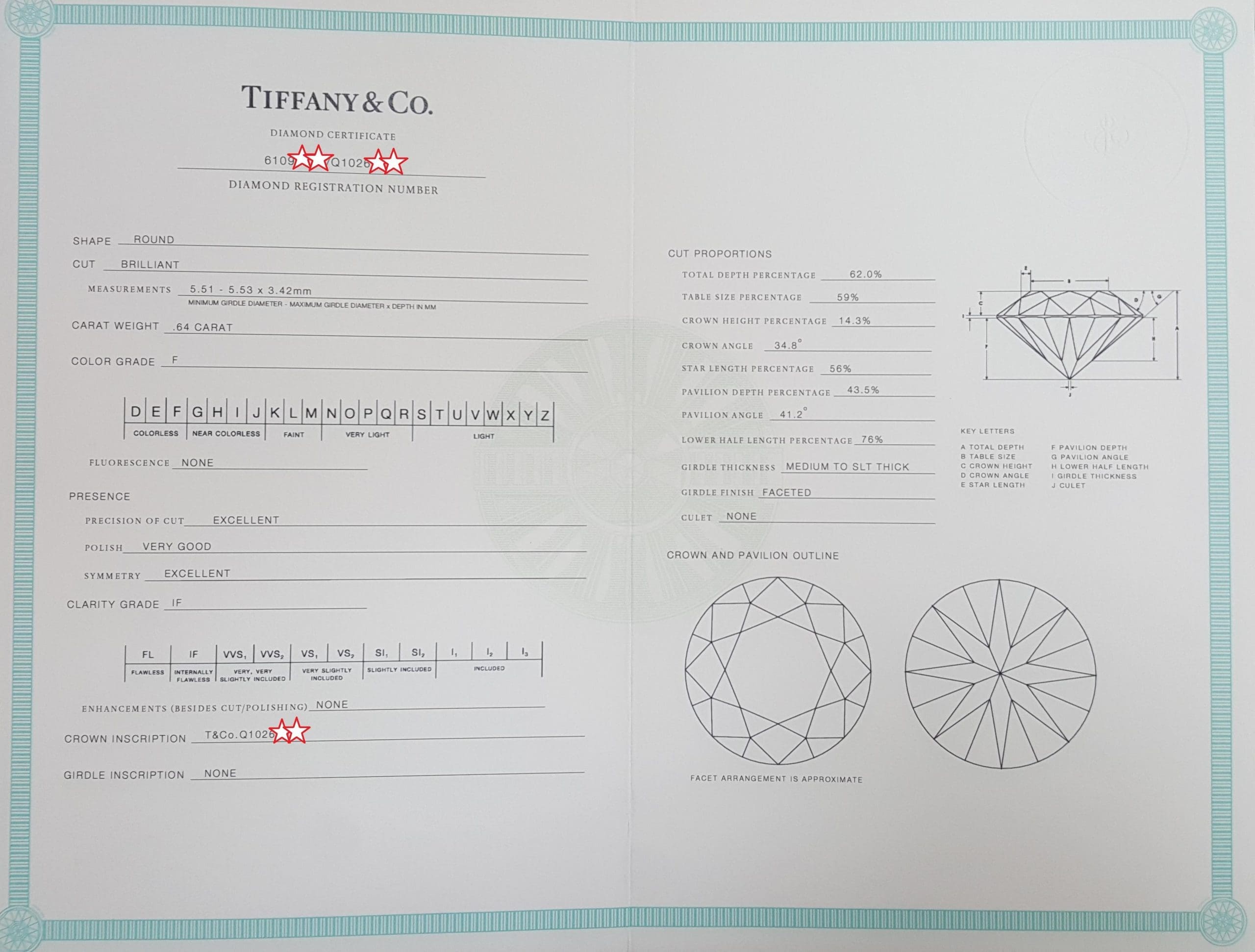 Tiffany & Co Round Diamond Channel Set Engagement Ring 0.85ct Platinum Rt $9,850