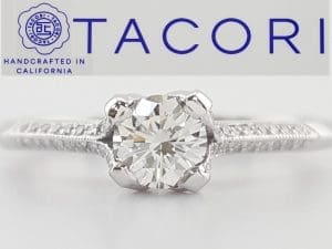 Tacori Round Diamond Solitaire 67255 Engagement Ring 0.45 ct Platinum $4720
