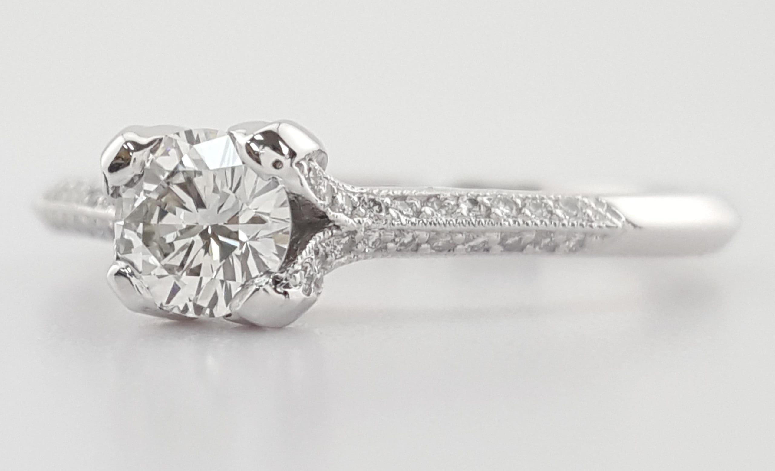 Tacori Round Diamond Solitaire 67255 Engagement Ring 0.45 ct Platinum $4720