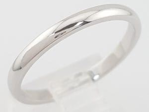 Platinum Wedding Band Ring 2.2 mm 3.2 grams Size 7.5