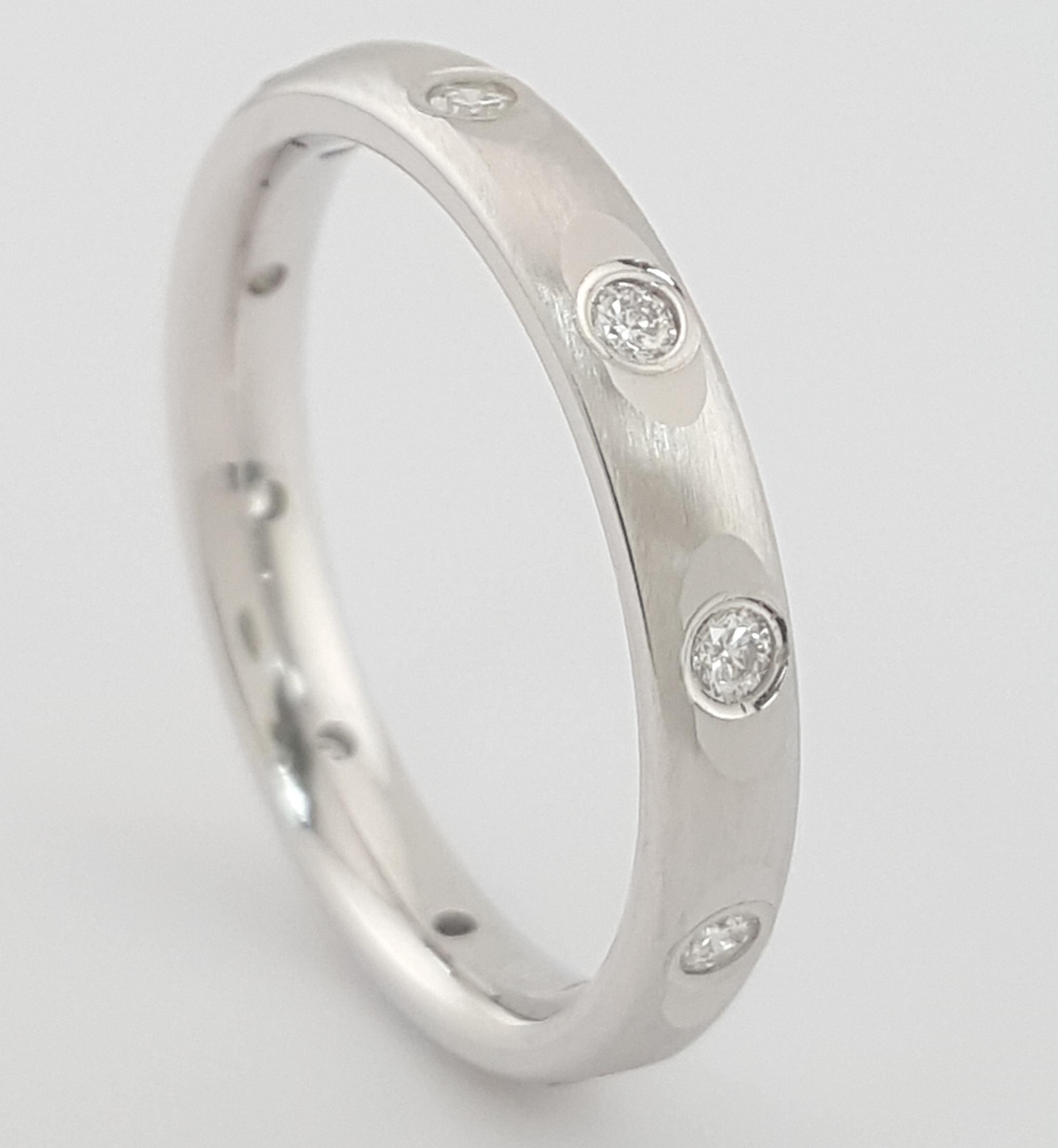 Benchmark Round Diamond Eternity Wedding Band Ring 0.2 ct 3mm 14k White Gold $2K