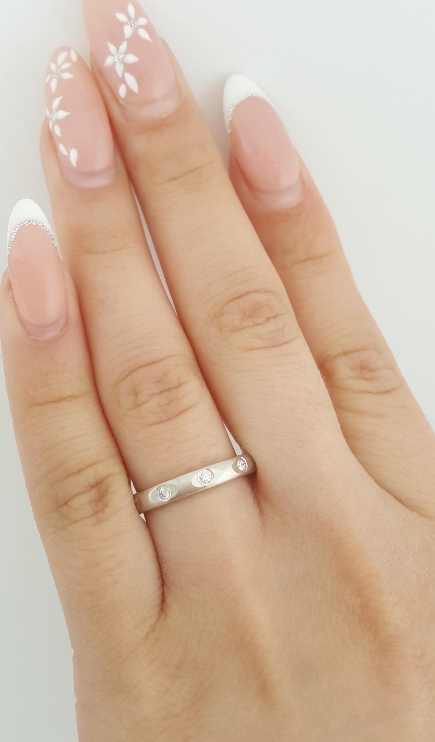 Benchmark Round Diamond Eternity Wedding Band Ring 0.2 ct 3mm 14k White Gold $2K
