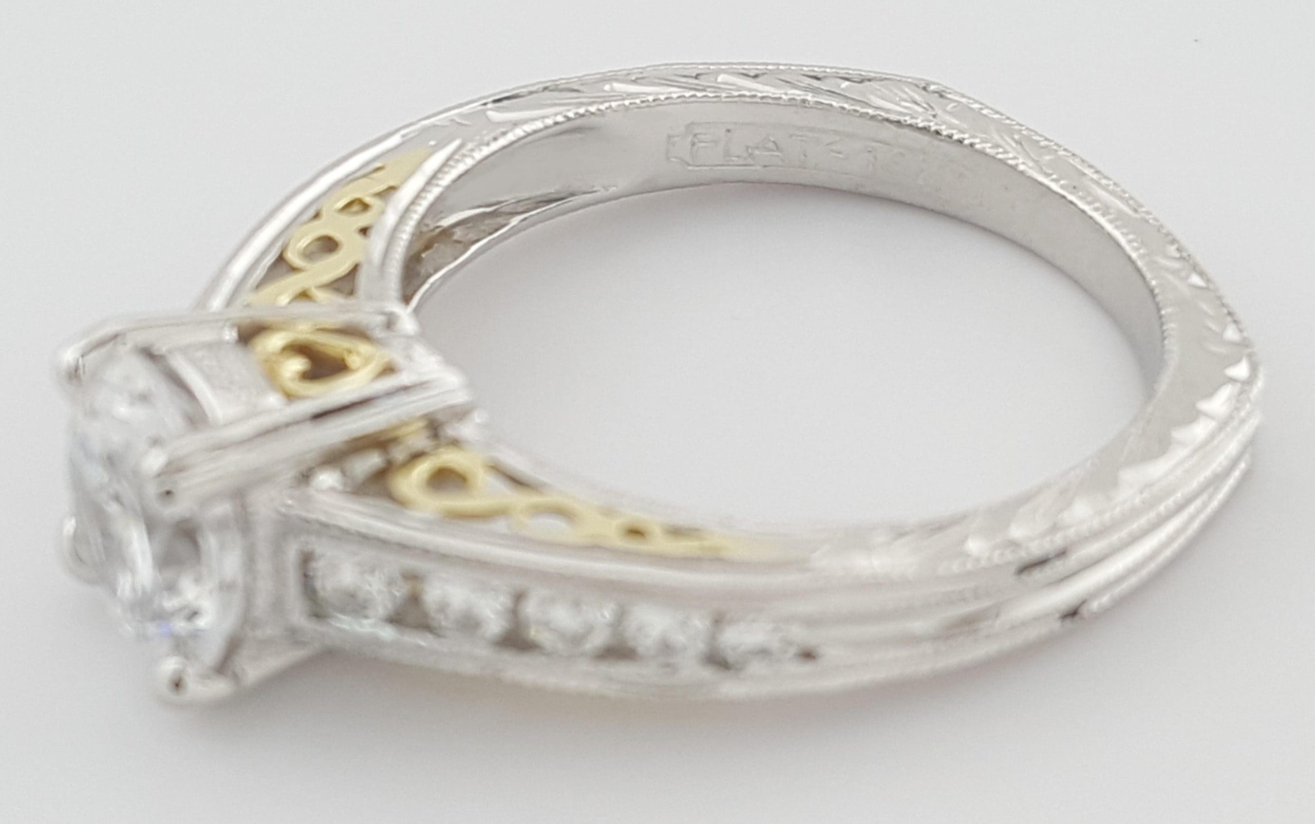 Tacori Semi-Mount Diamond 67201 Engagement Ring 0.33 ct Plat & 18k Gold $5,360