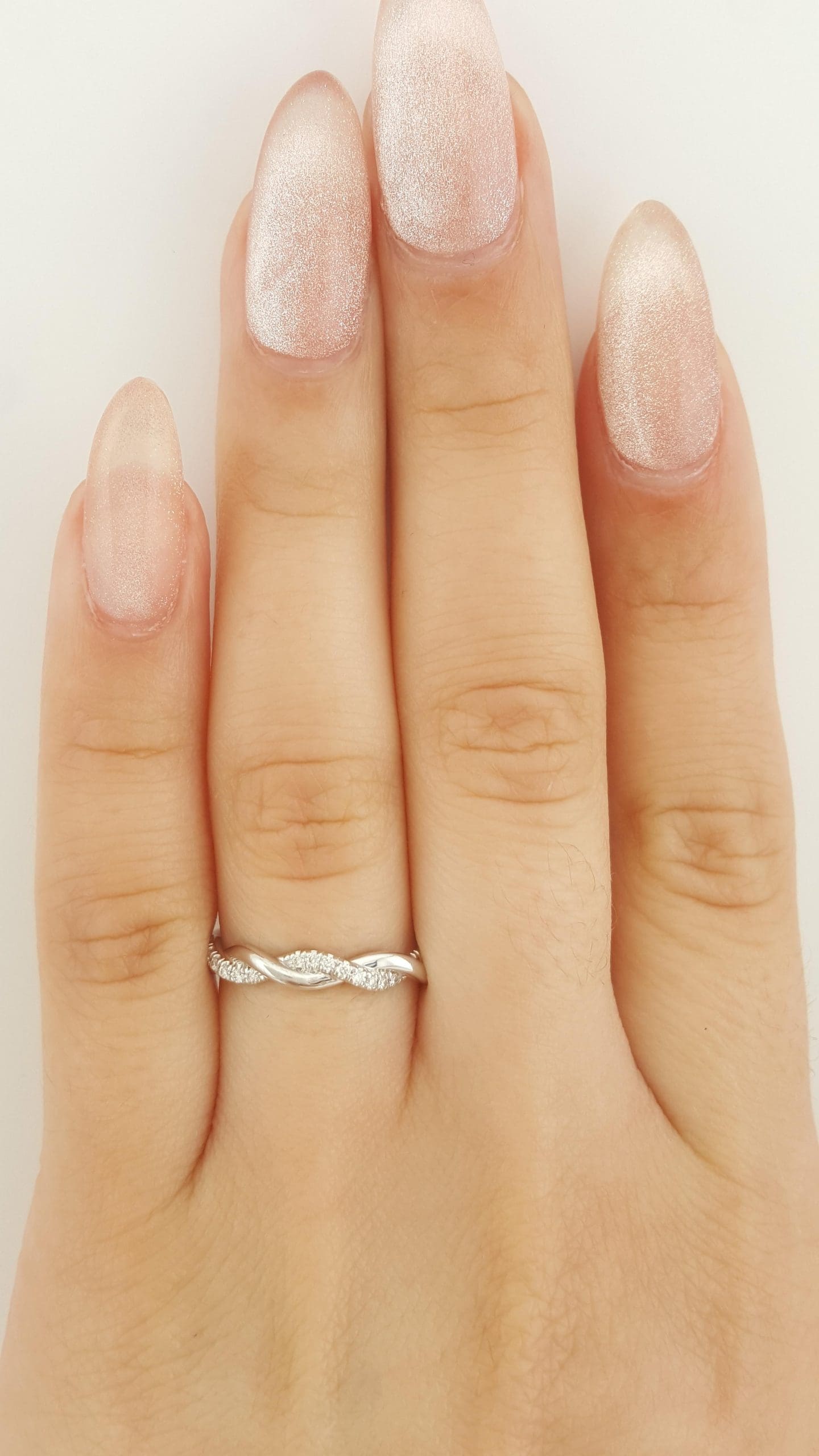 Gabriel & Co Round Brilliant Diamond Twisted Wedding Band 0.14 ct 14k Rtl $2,050