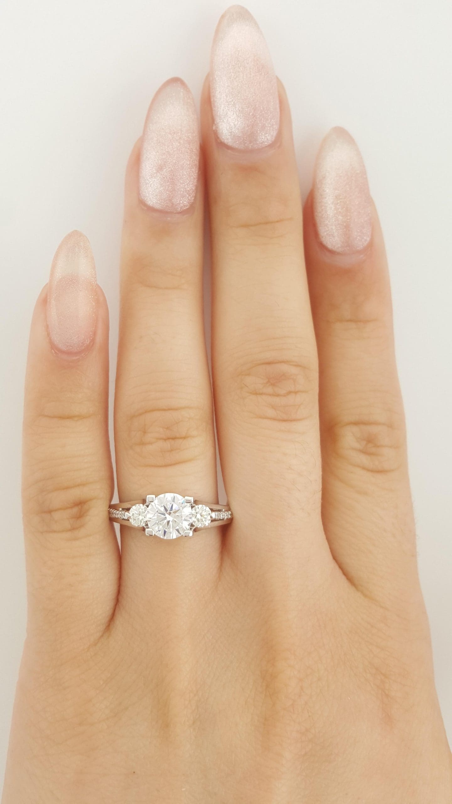 Tacori Round Semi-Mount Three Stone 67295 Engagement Ring 0.5 ct 18k Gold $4,580