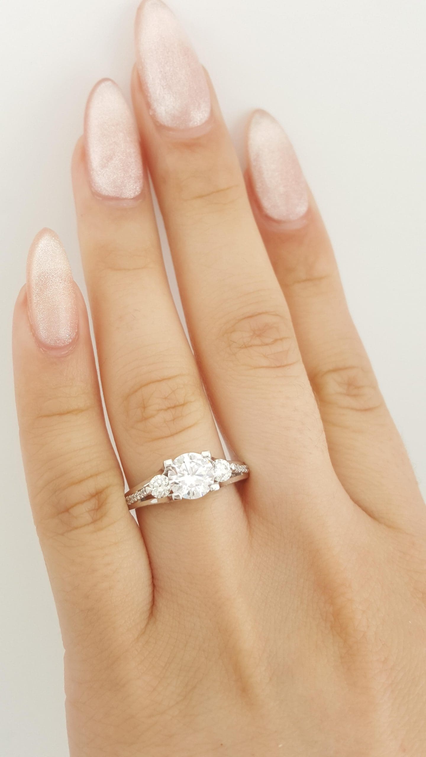 Tacori Round Semi-Mount Three Stone 67295 Engagement Ring 0.5 ct 18k Gold $4,580