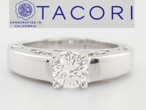 Tacori Semi-Mount 67211 Platinum Diamond Solitaire Engagement Ring 0.11ct $5,740