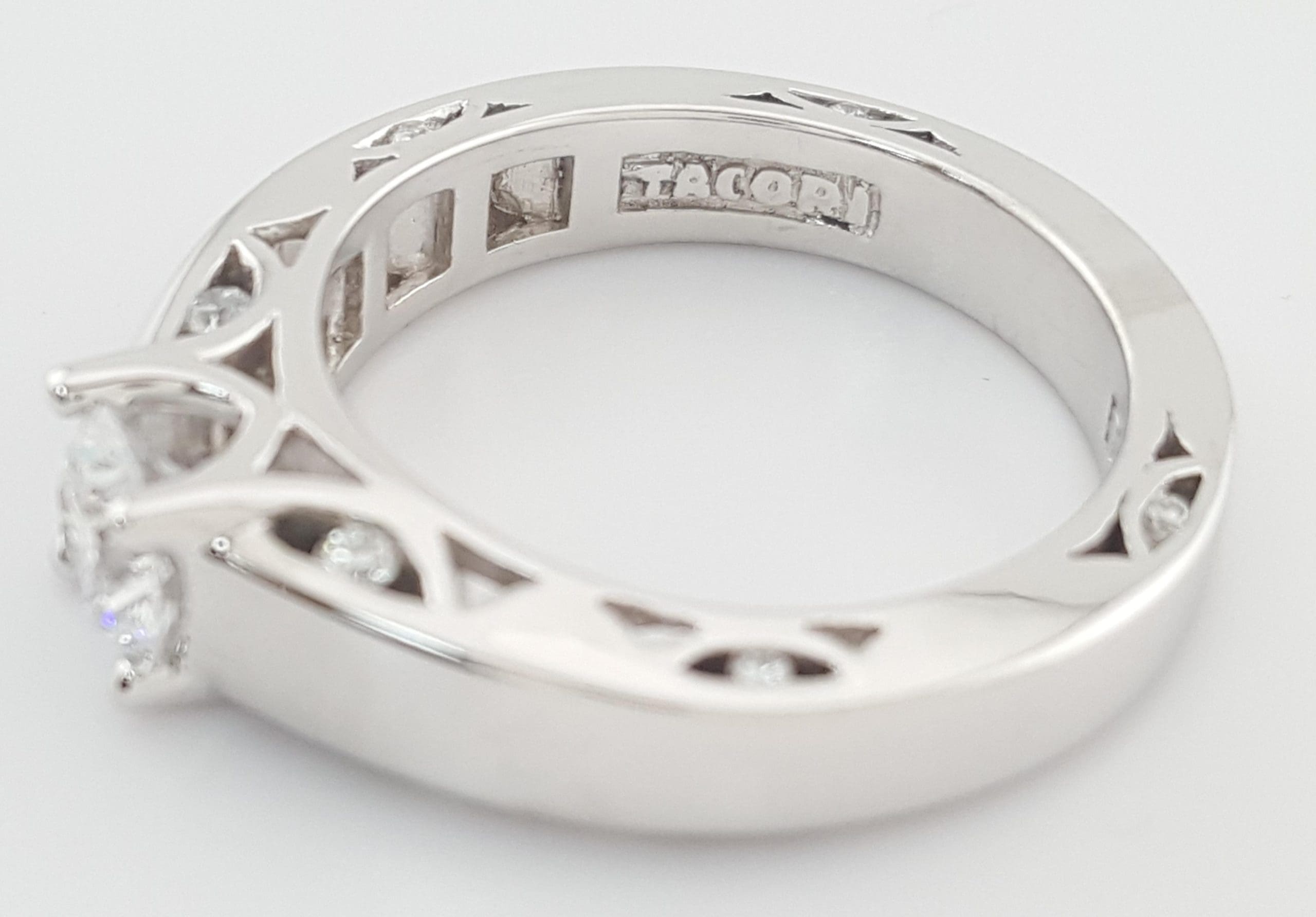 Tacori Semi-Mount 67211 Platinum Diamond Solitaire Engagement Ring 0.11ct $5,740