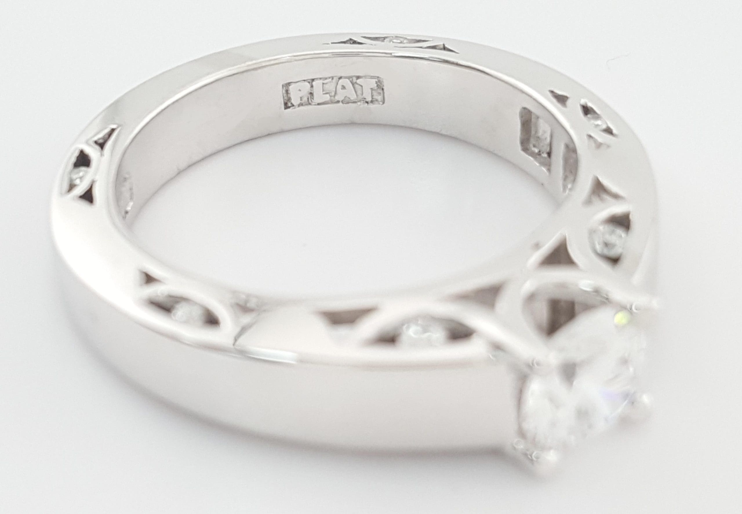 Tacori Semi-Mount 67211 Platinum Diamond Solitaire Engagement Ring 0.11ct $5,740