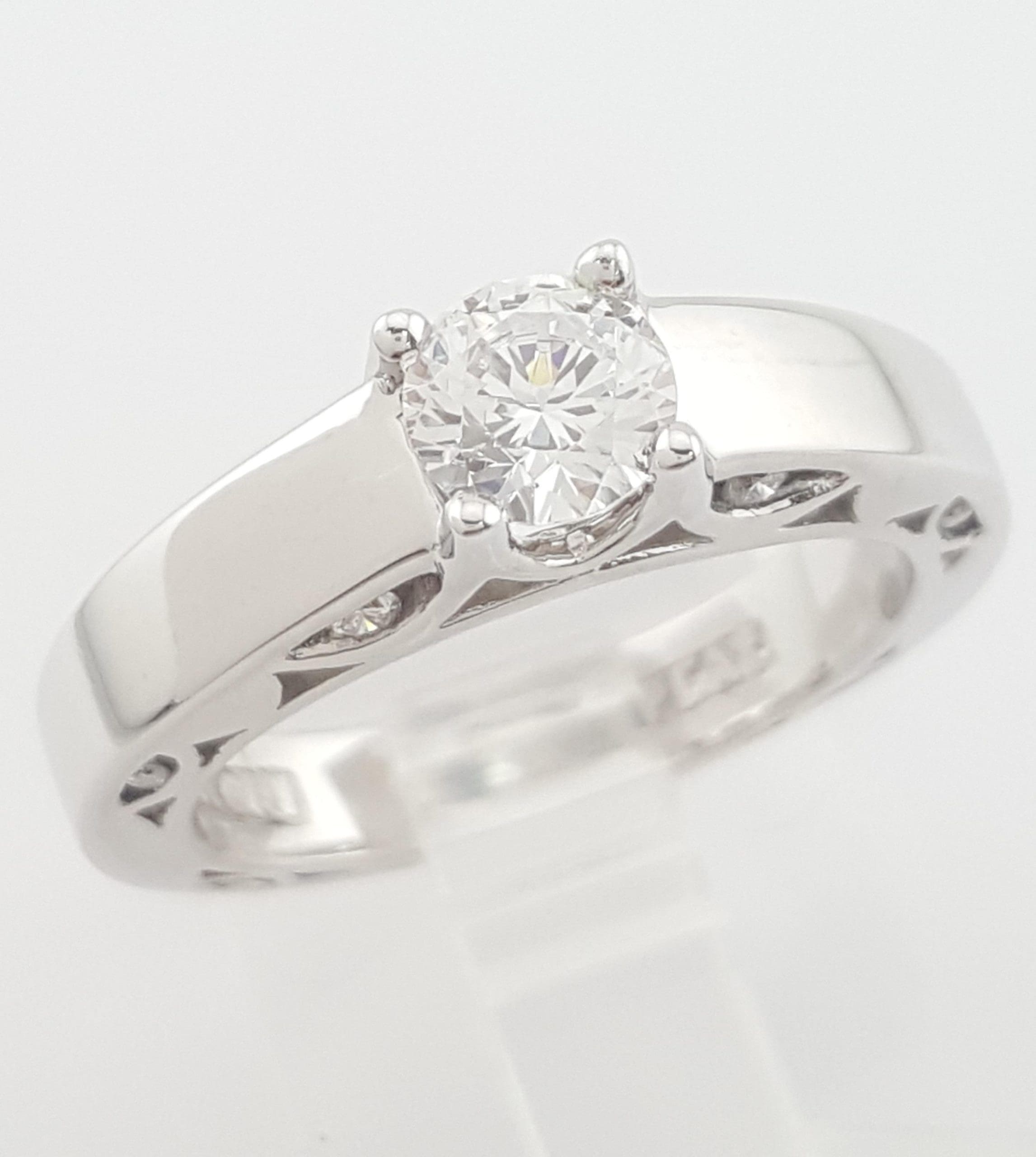 Tacori Semi-Mount 67211 Platinum Diamond Solitaire Engagement Ring 0.11ct $5,740