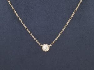 Round Diamond By The Yard Necklace 0.62 ct 14K Yellow Gold Retail $2,995